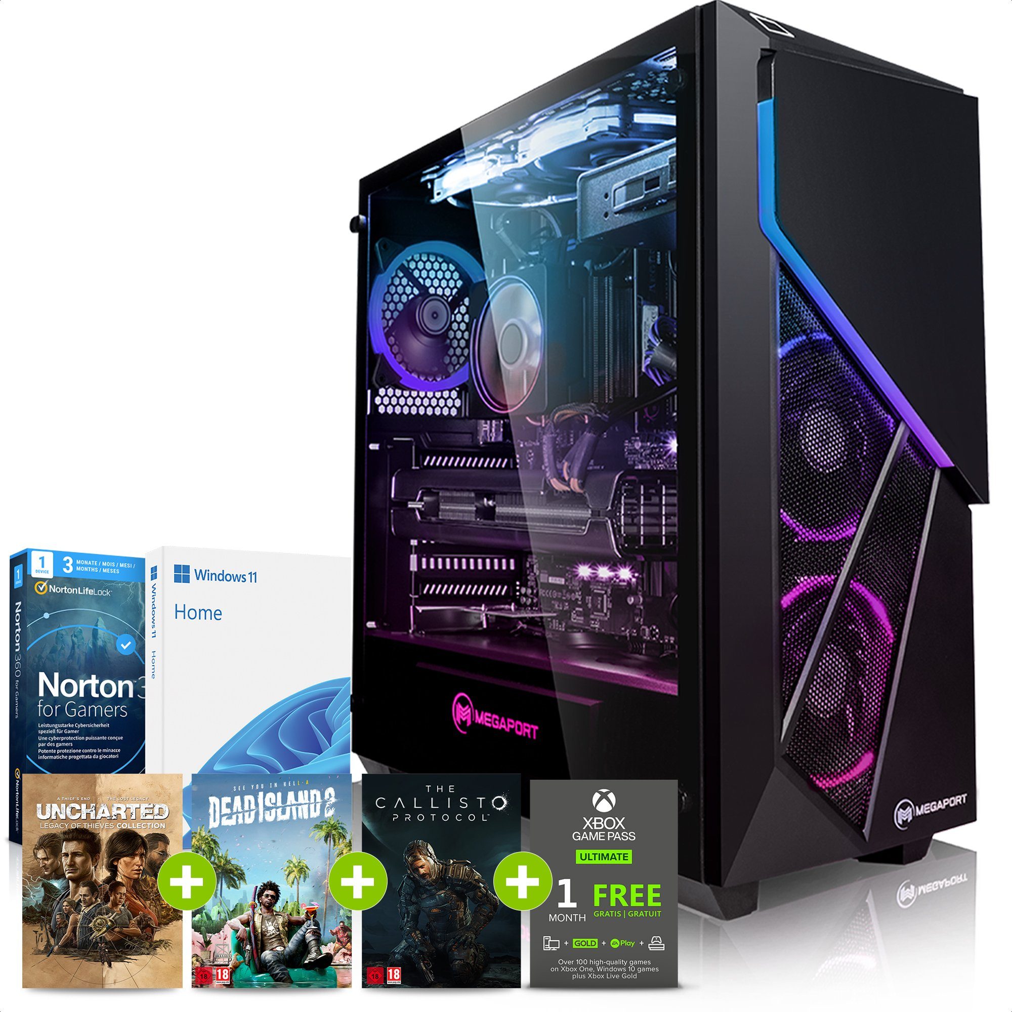 Megaport Gaming-PC (AMD Ryzen 7 5700X 8x3,40 GHz, AMD Radeon RX 6600, 16 GB  RAM, 1000 GB SSD, Windows 11, WLAN) online kaufen | OTTO