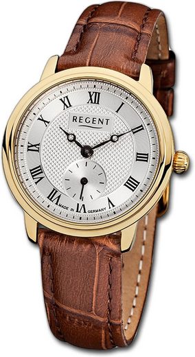 Regent Quarzuhr »D2URGM1445 Regent Leder Damen Uhr GM1445 Analog