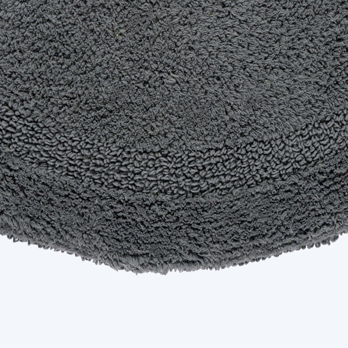 Homescapes Badematte Runde Battematte grau 80 cm aus 100% Baumwolle, Höhe 20 mm, Baumwolle, rund, Φ 80 cm – Bild 3 von 5