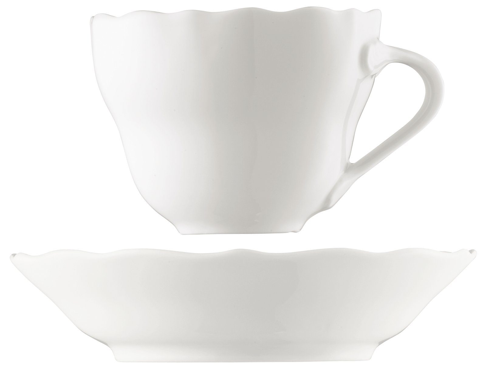 Hutschenreuther Tasse Maria Theresia Weiss Kaffeetasse 2tlg., Porzellan