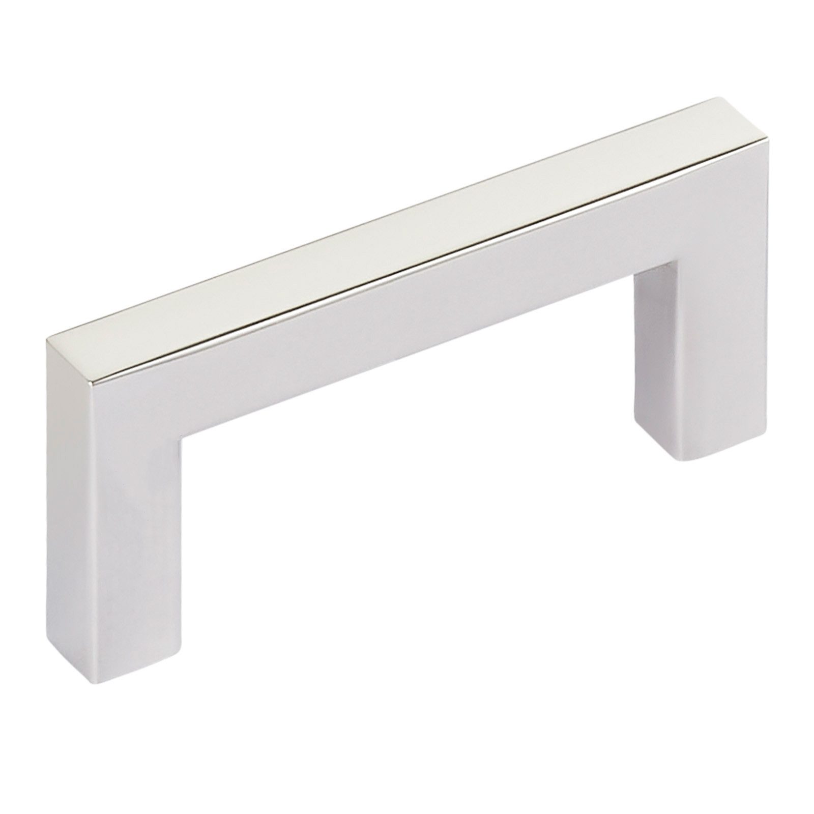 SO-TECH® Möbelgriff Stangengriff E8, aus echt Edelstahl, Profil eckig 10x10 mm (1-St), glänzend poliert, Bohrlochabstand 64 mm, mit Schrauben