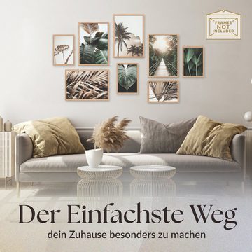 Heimlich Poster Set als Wohnzimmer Deko, Bilder DIN A3 & DIN A4, Pflanzen Reisen, Pflanzen