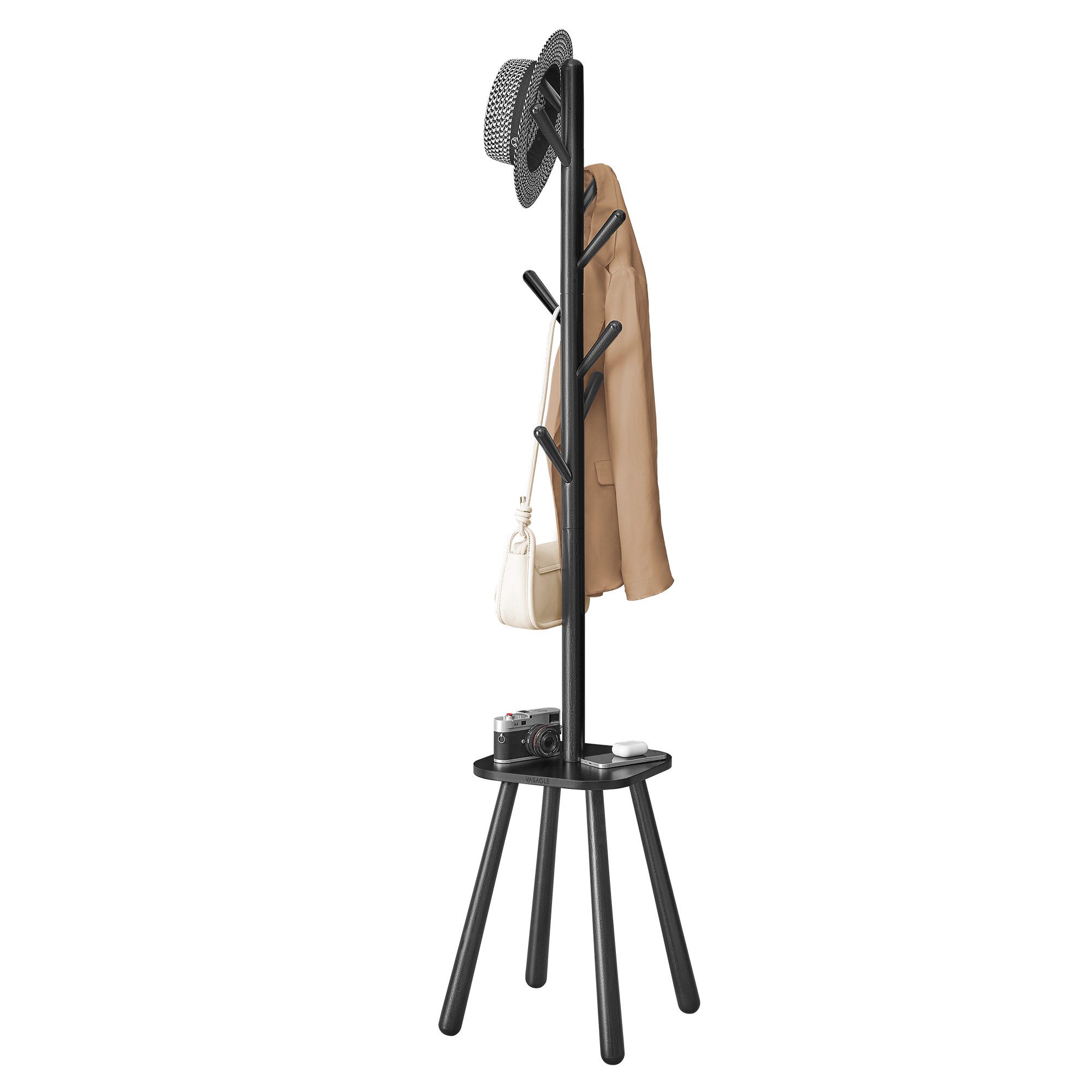 VASAGLE Kleiderständer, Garderobenständer, Kleiderständer, mit 8 Haken und günstig online kaufen