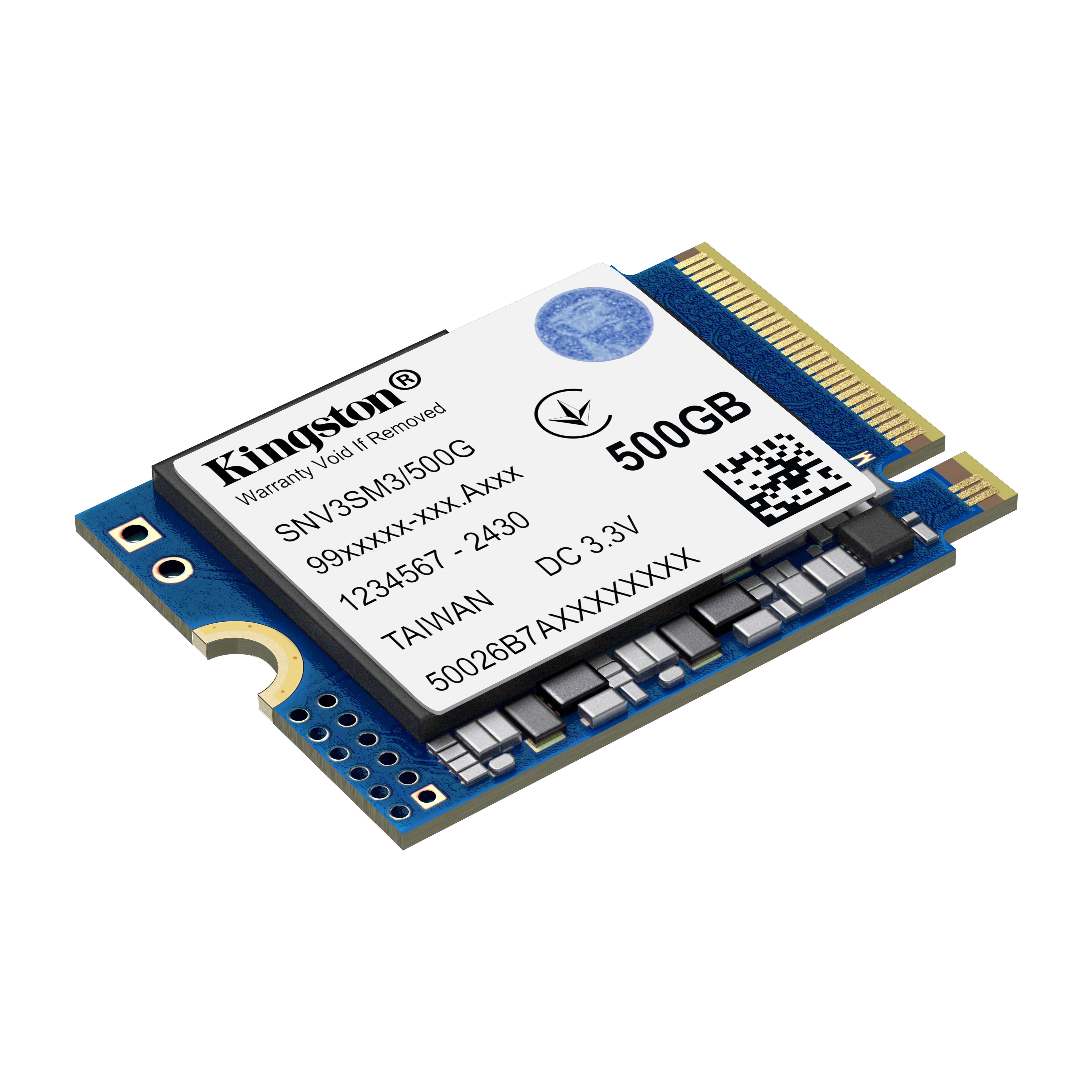 Kingston Flashspeicher Speichererweiterung Datenspeicher interne SSD (500 GB) M.2" 5000 MB/S Lesegeschwindigkeit, PCIe 4.0 NVMe, M.2 2230, einseitig, stromsparend