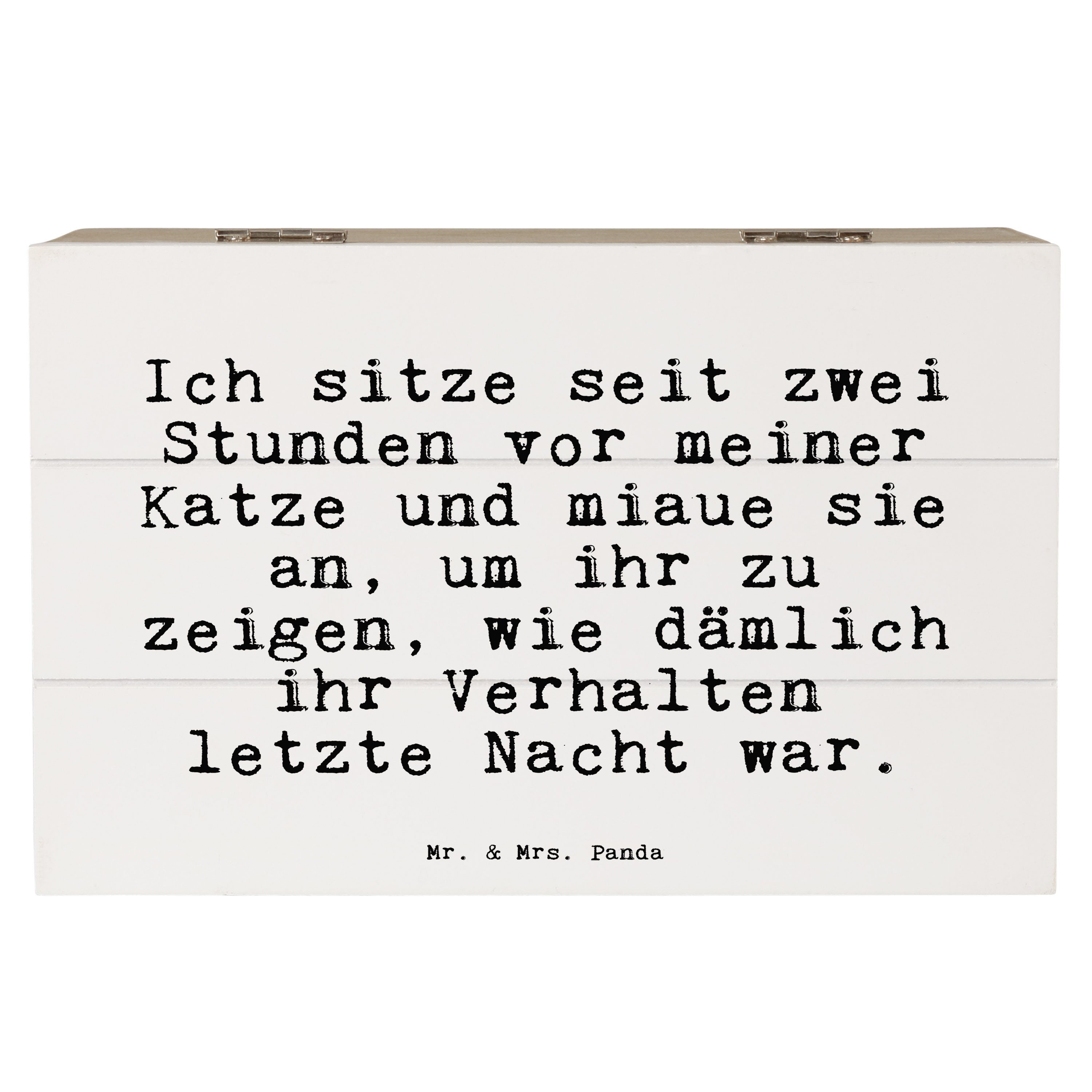 Mr. & Mrs. Panda Dekokiste »Ich sitze seit zwei... Weiß Geschenk
