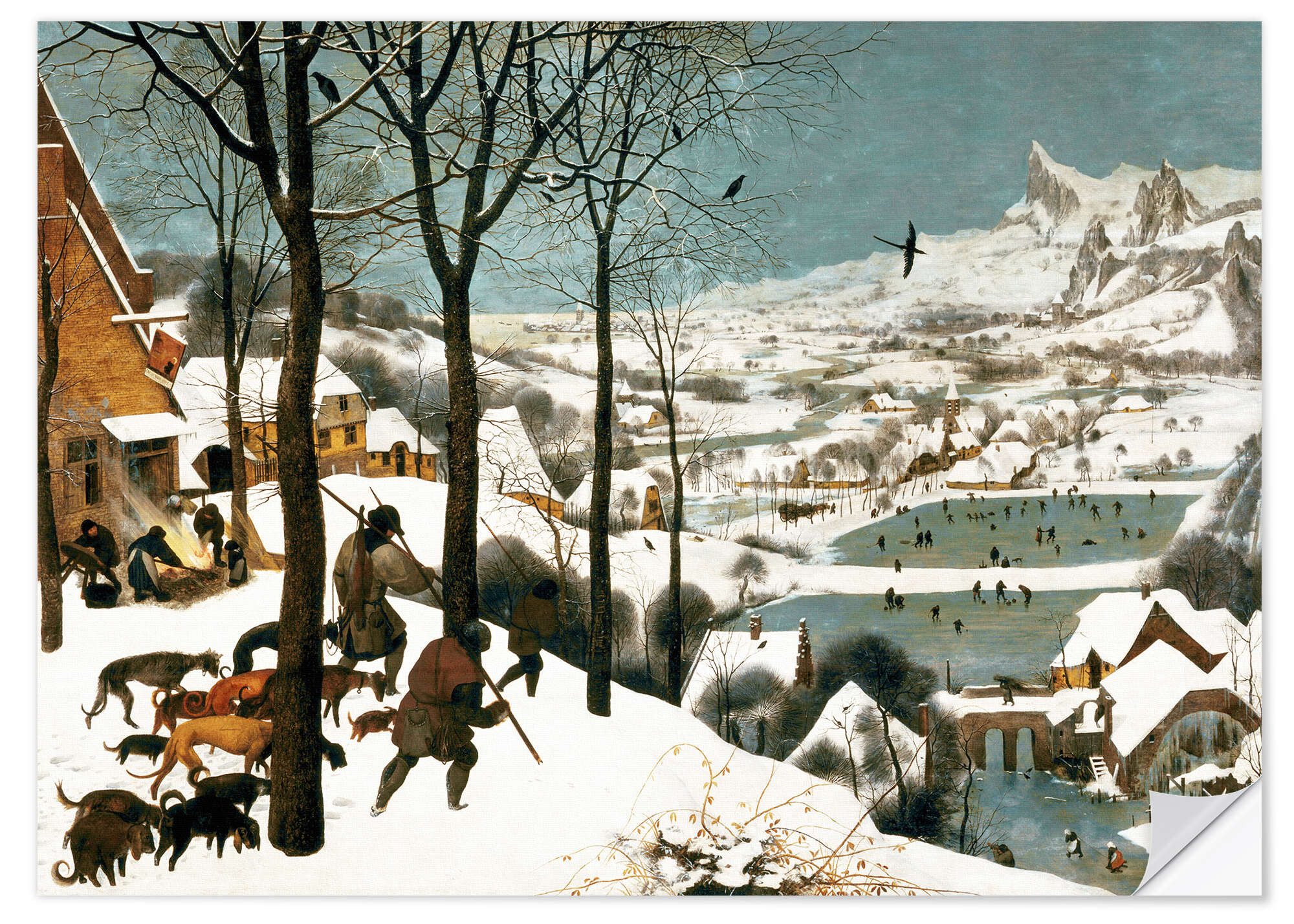 Posterlounge Wandfolie Pieter Brueghel d.Ä., Heimkehr der Jäger, Malerei