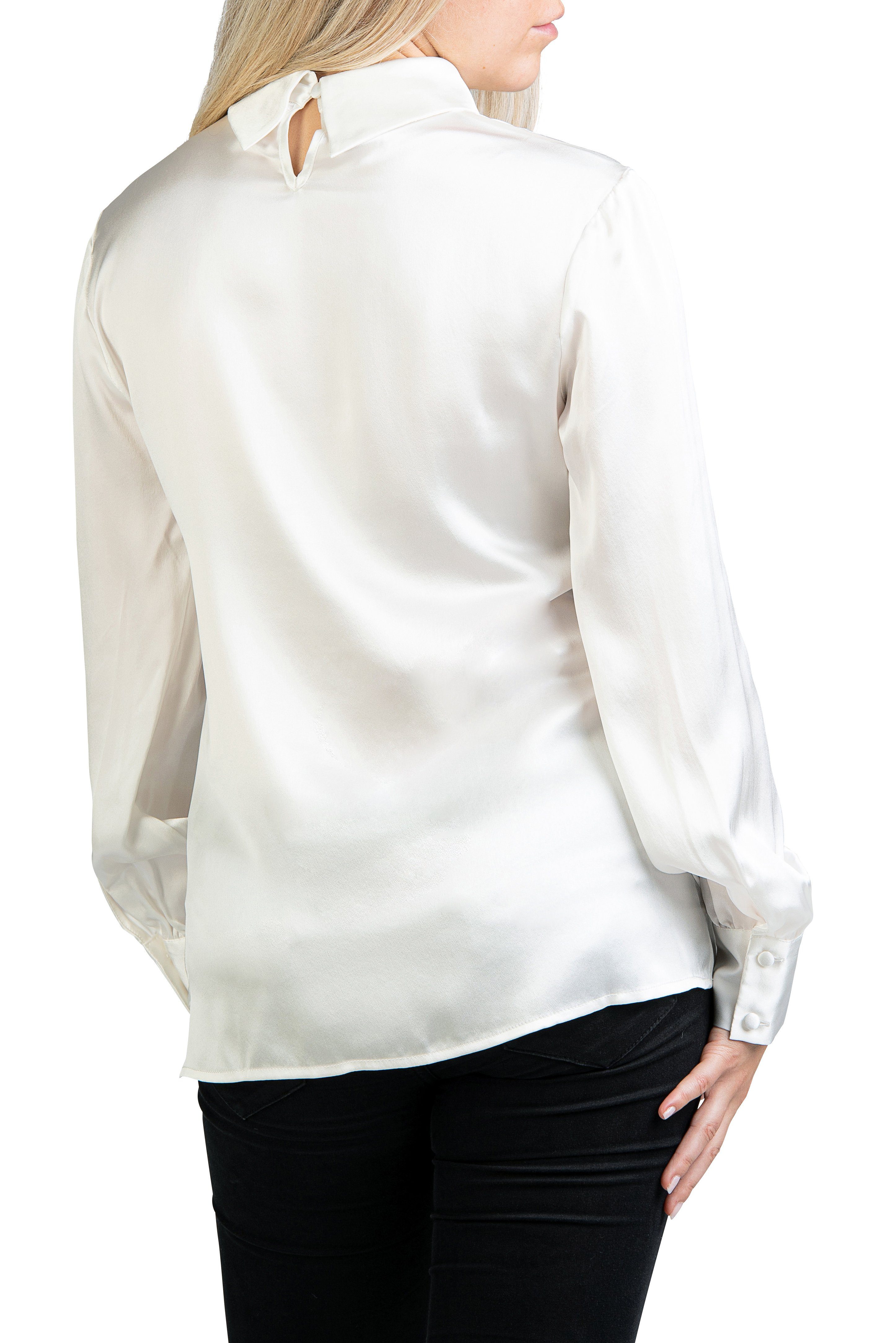 Posh Gear Seidenbluse Damen Bluse Satinoseta aus 100% Seide