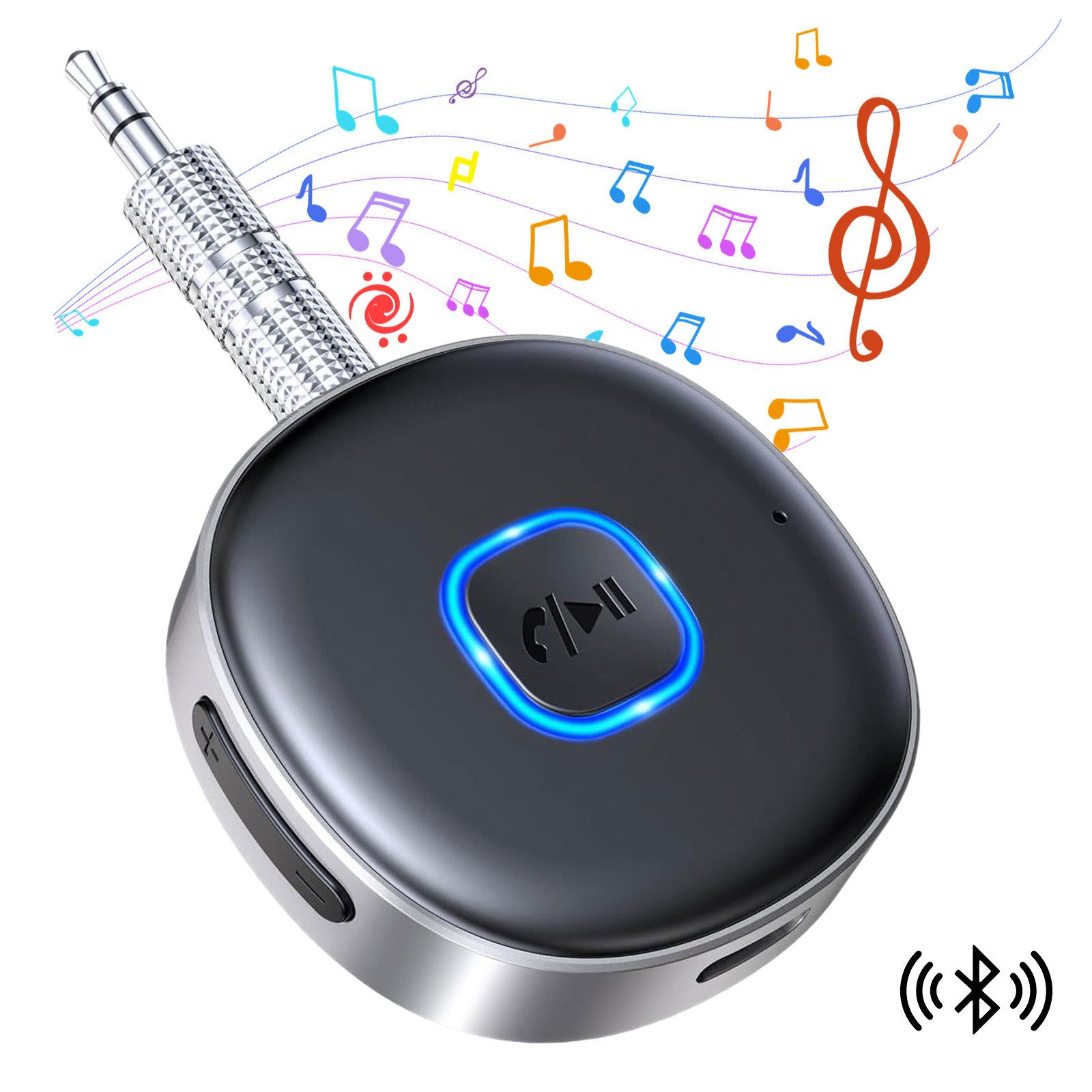 3,5 mm AUX Bluetooth 5.3 Adapter Auto KFZ Transmitter Empfänger Bluetooth-Adapter