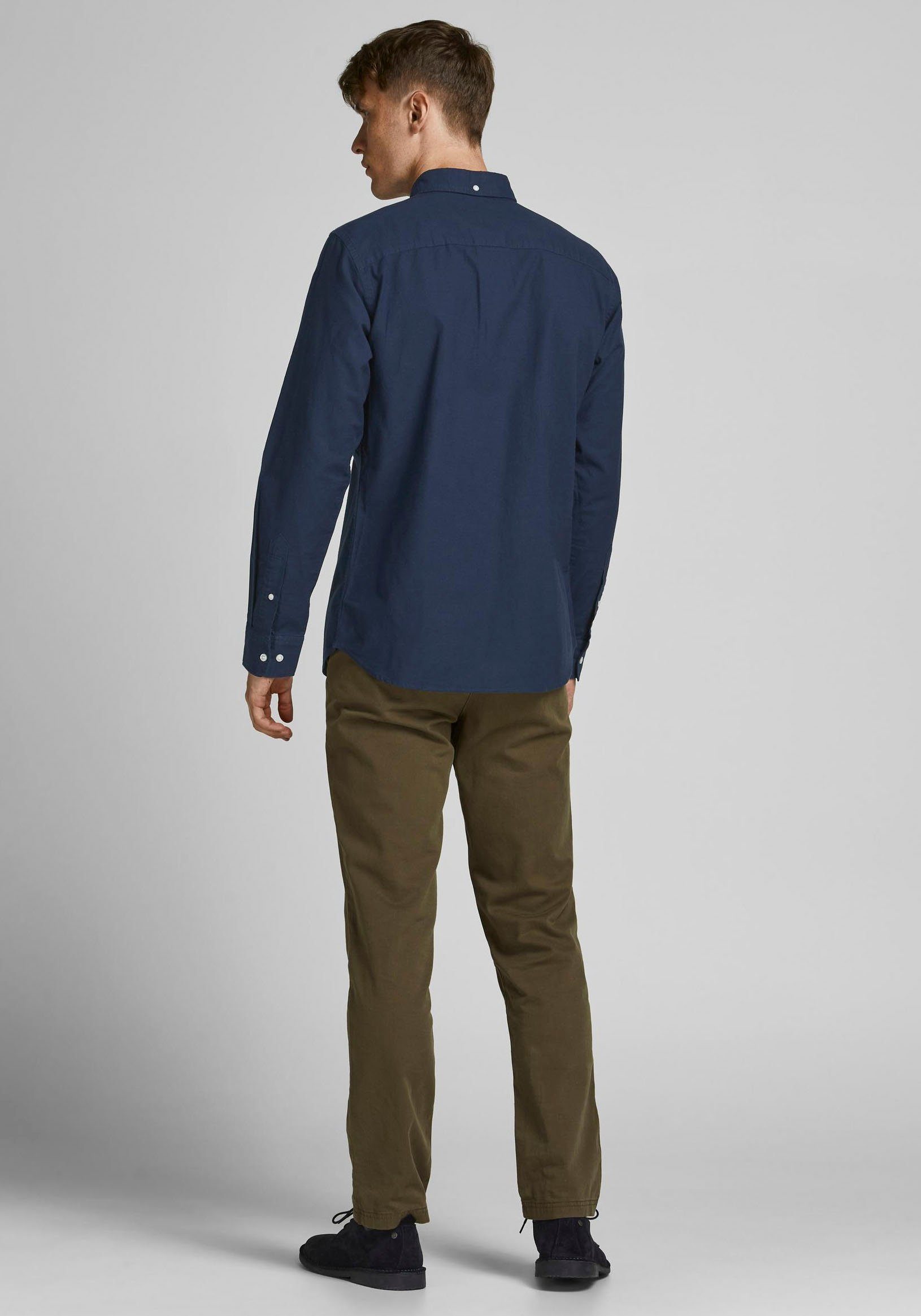 Langarmhemd BROOK navy OXFORD Jack & Jones