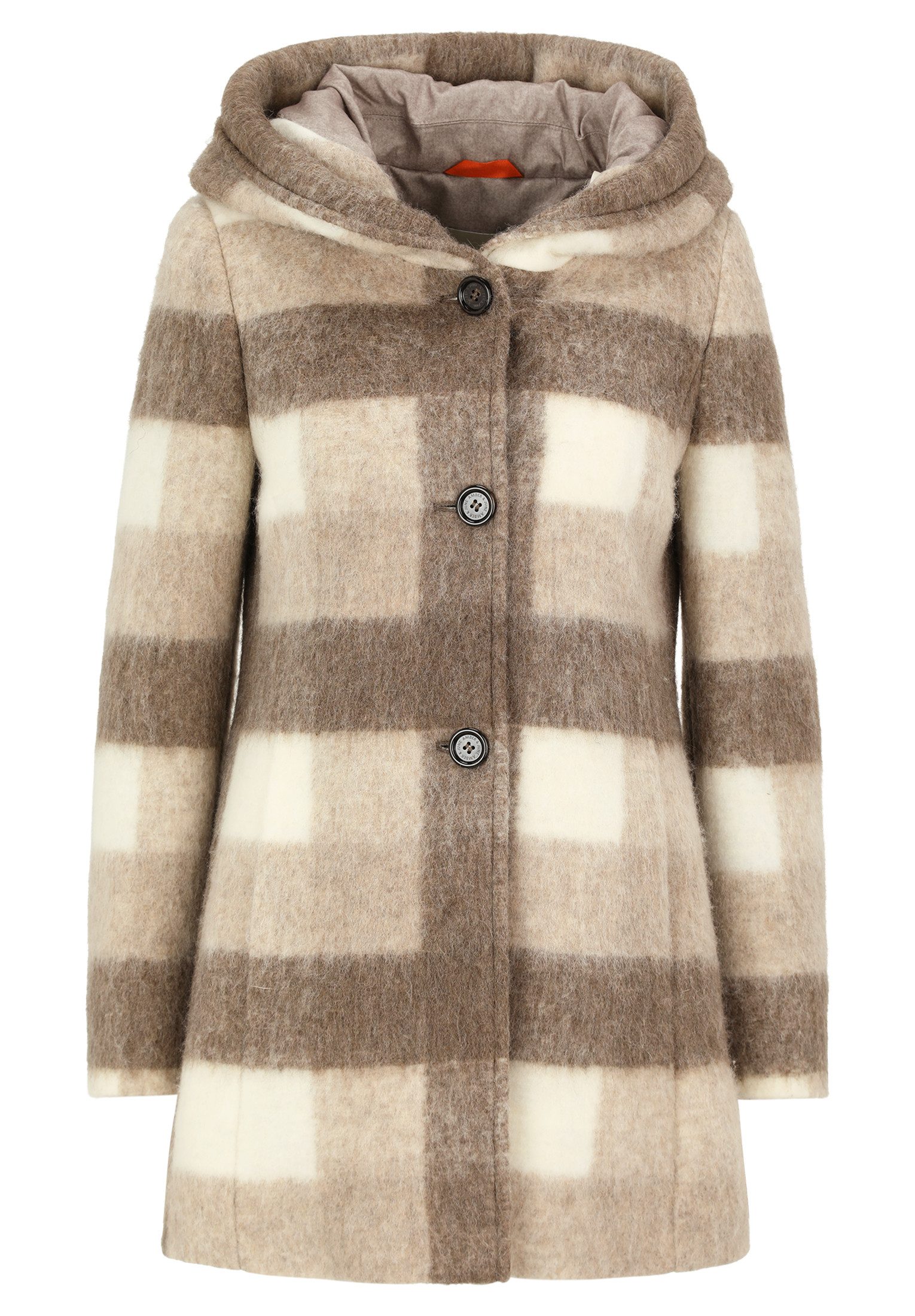 Amber & June Kurzjacke Damen Kurzmantel mit Kapuze günstig online kaufen