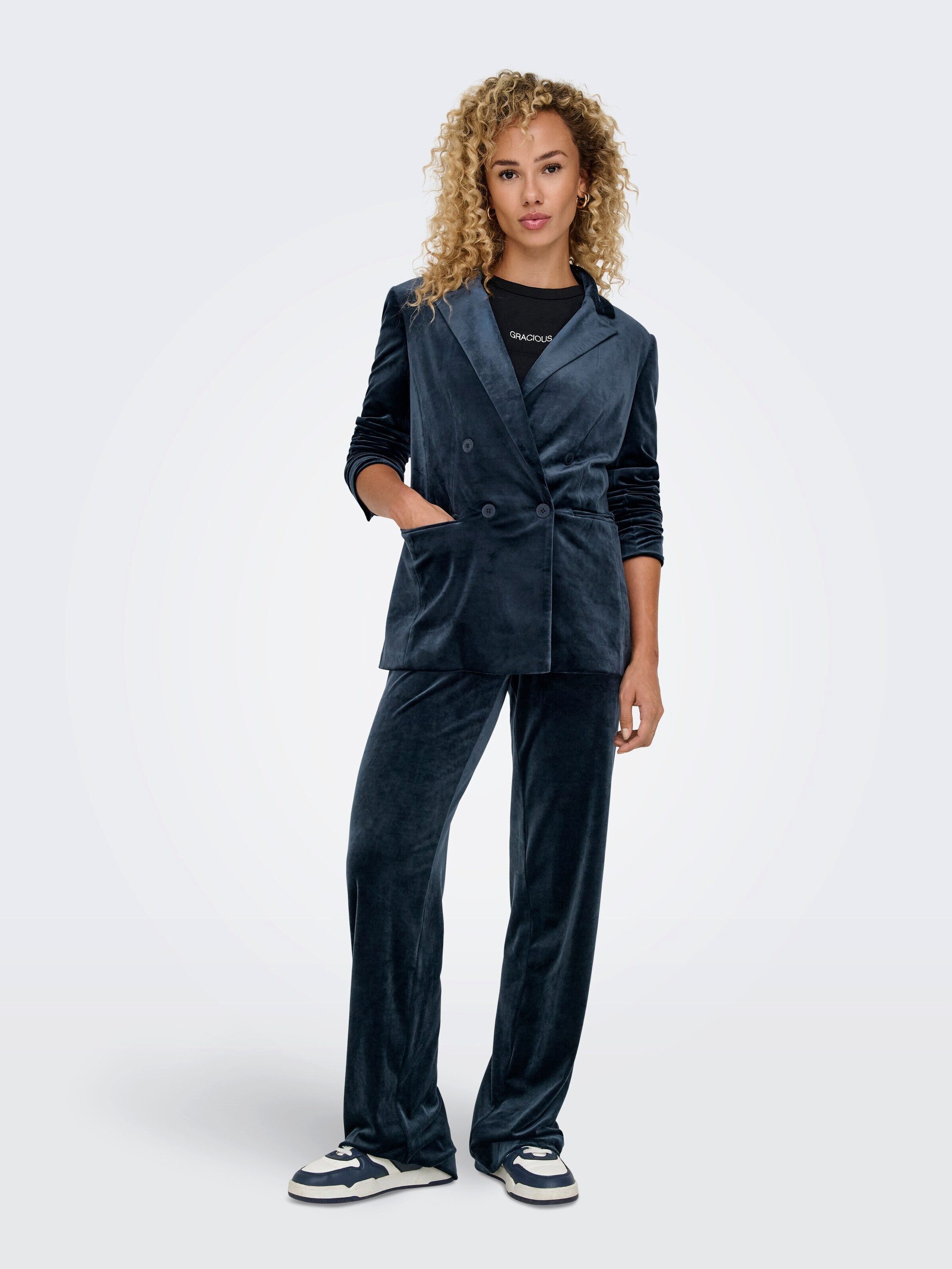 Blazer ONLY Onlastrid-Elsy Donna - Lungo, Velluto, Elegante