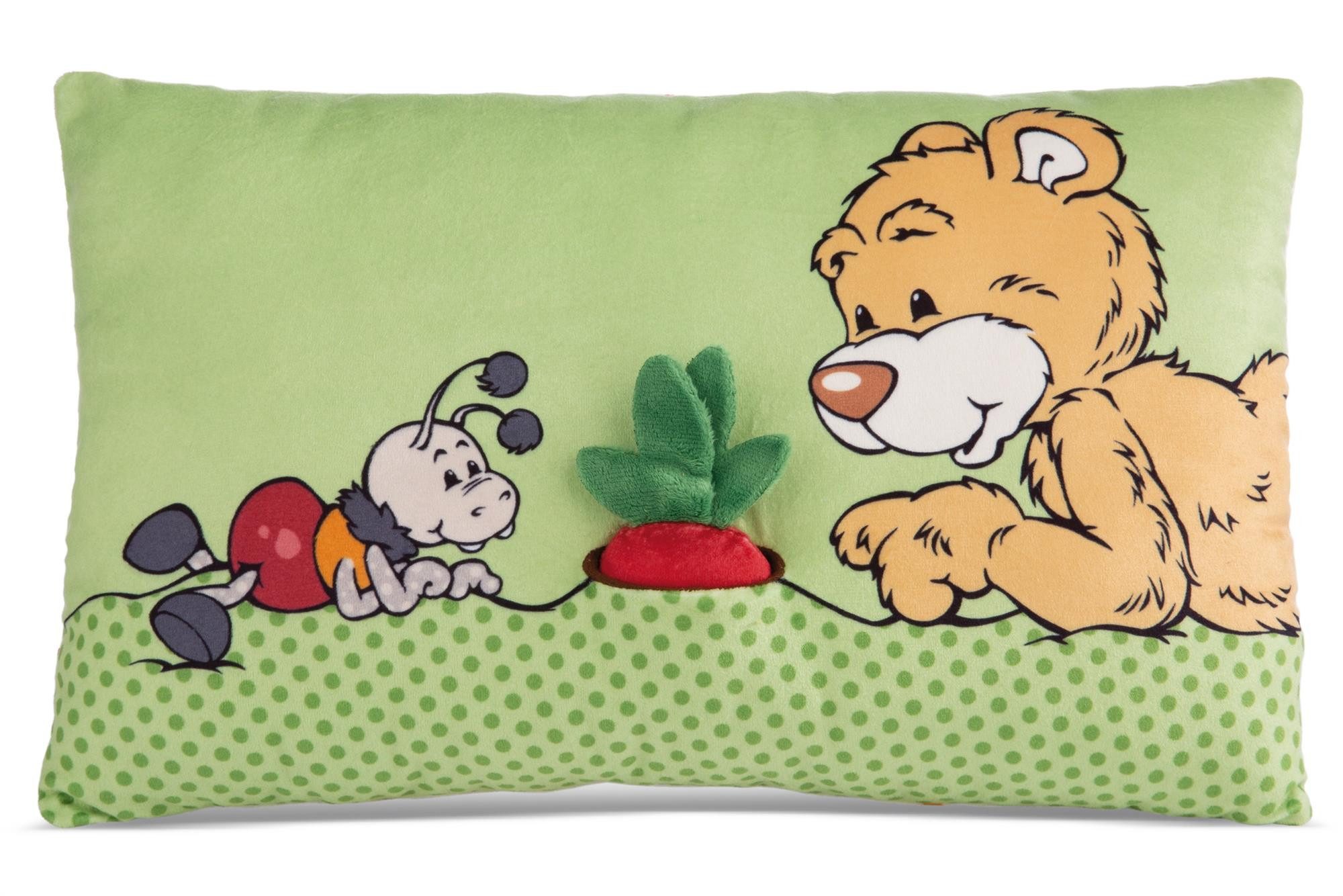 Nici Kuscheltier Nici Kissen Bär Mielo mit 2-D Radieschen 43 x 25 cm