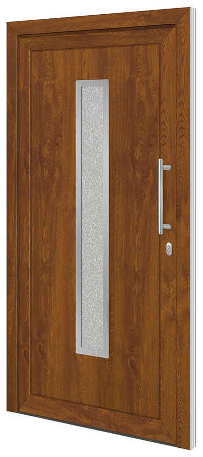 RORO Türen & Fenster Haustür Otto 16, BxH: 100x210 cm, golden oak / weiß, ohne Griff, inklusive Türrahmen