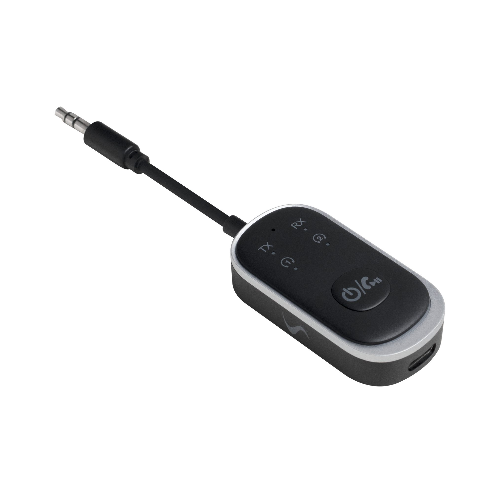 Scapade Bluetooth®-Sender AirPro, Dual Bluetooth-Sender für Flugreisen, Zubehör für Smartphones, Tablets, TV, PC, Bluetooth-Kopfhörer & mehr, für 2 Geräte gleichzeitig