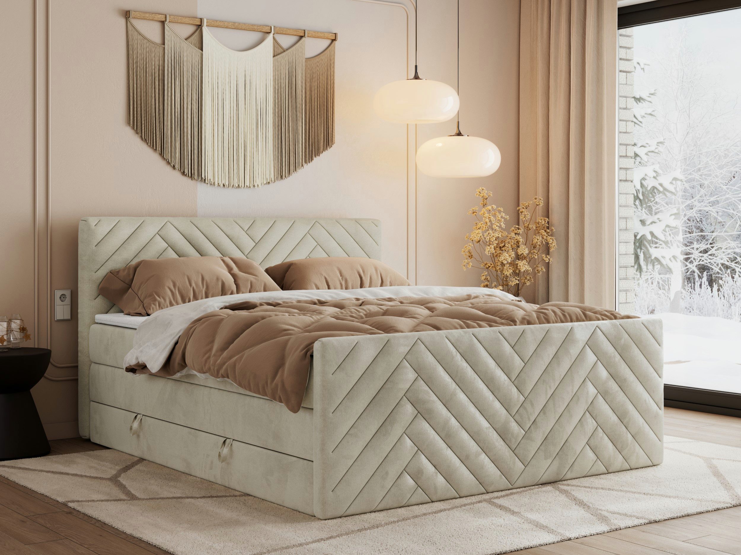 Boxspringbett PARIS KING DUO