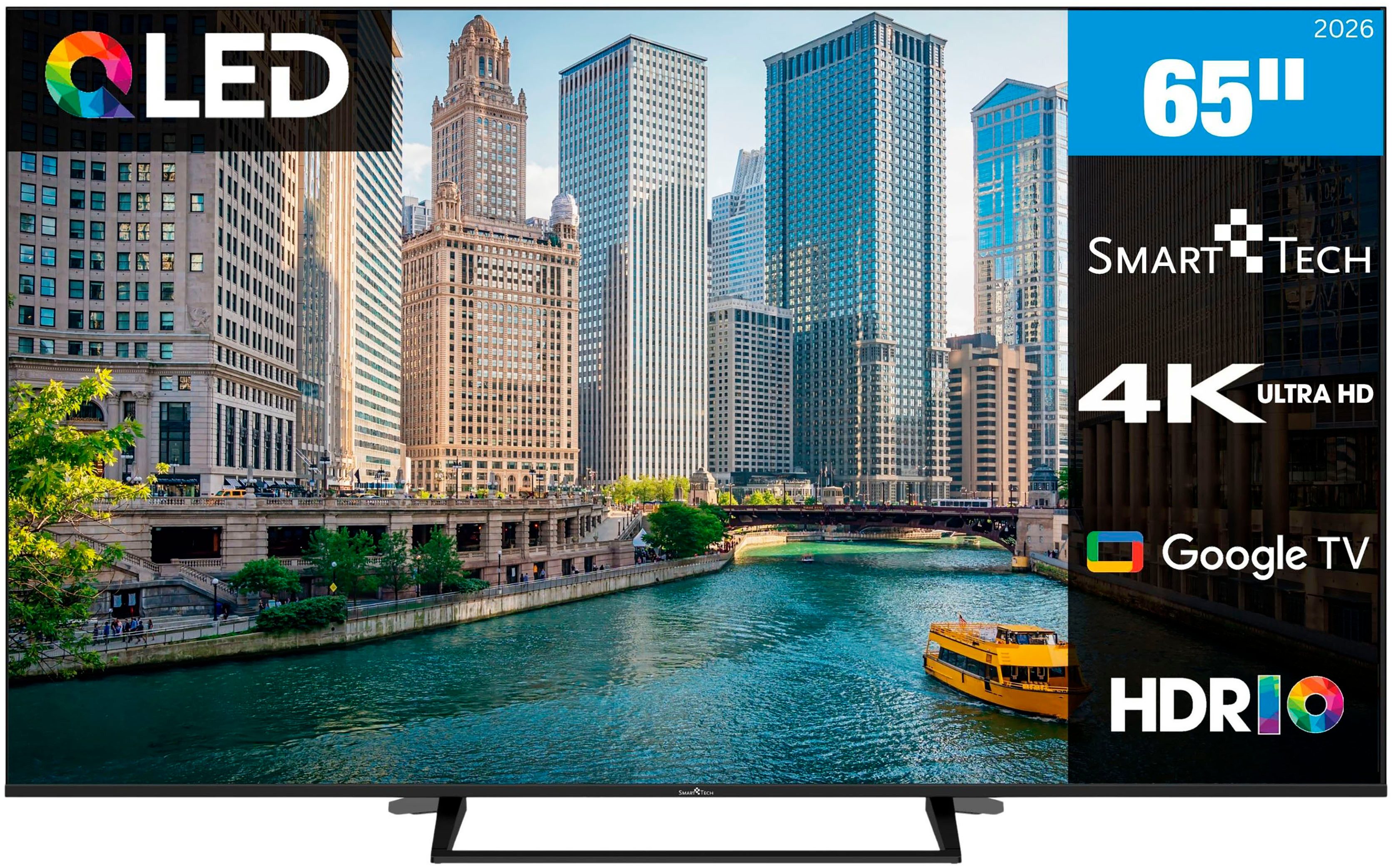 Smart Tech 65QG06K QLED-Fernseher (164 cm/65 Zoll, 4K Ultra HD, Google TV)