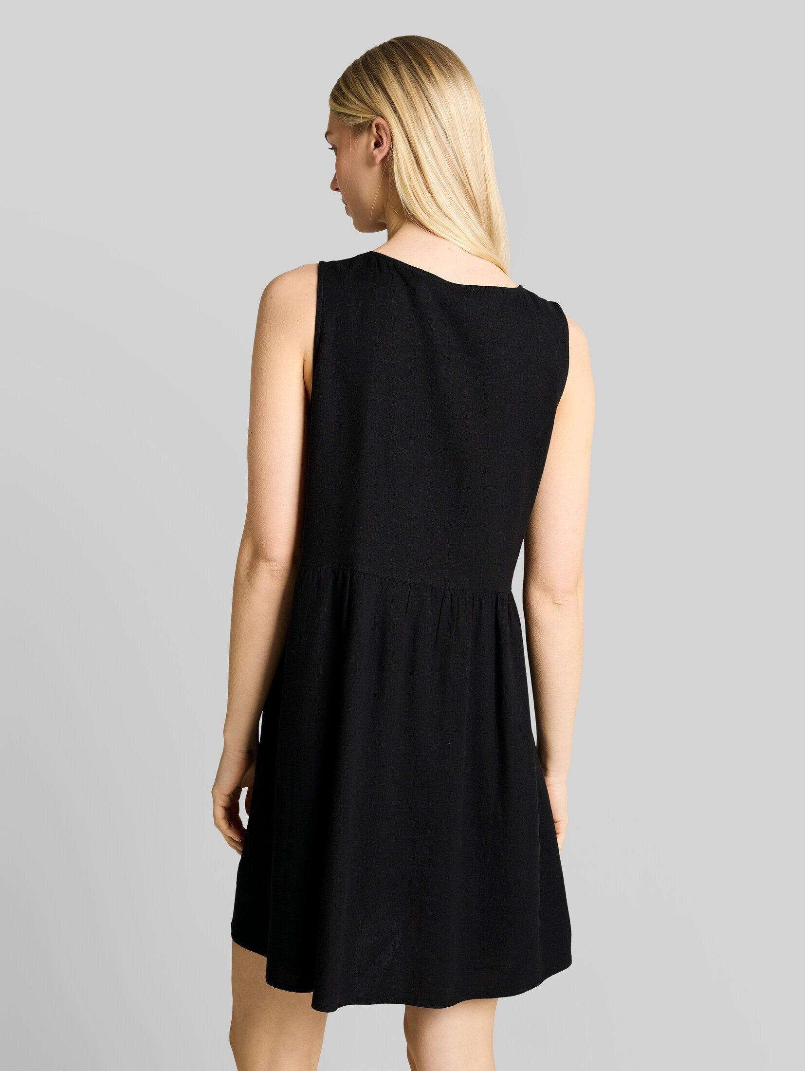 TOM TAILOR Denim Sommerkleid Kleider & Jumpsuits Mini-Kleid mit Leinenanteil