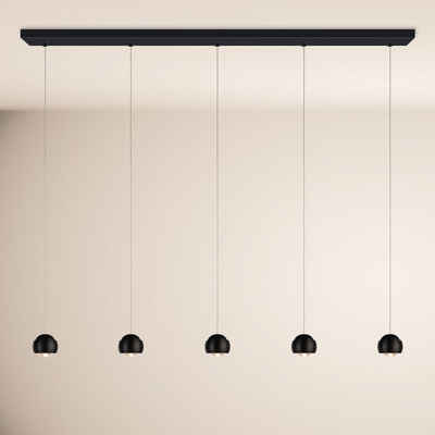 s.luce Pendelleuchte Beam LED Esstisch-Pendelleuchte Balken Schwarz, 160cm Schiene, Warmweiß