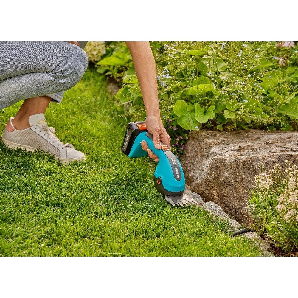 GARDENA Grasschere Gardena Akku-Gras- und Strauchschere PowerCut 20/18V Set, (Set mit 5 Teilen)