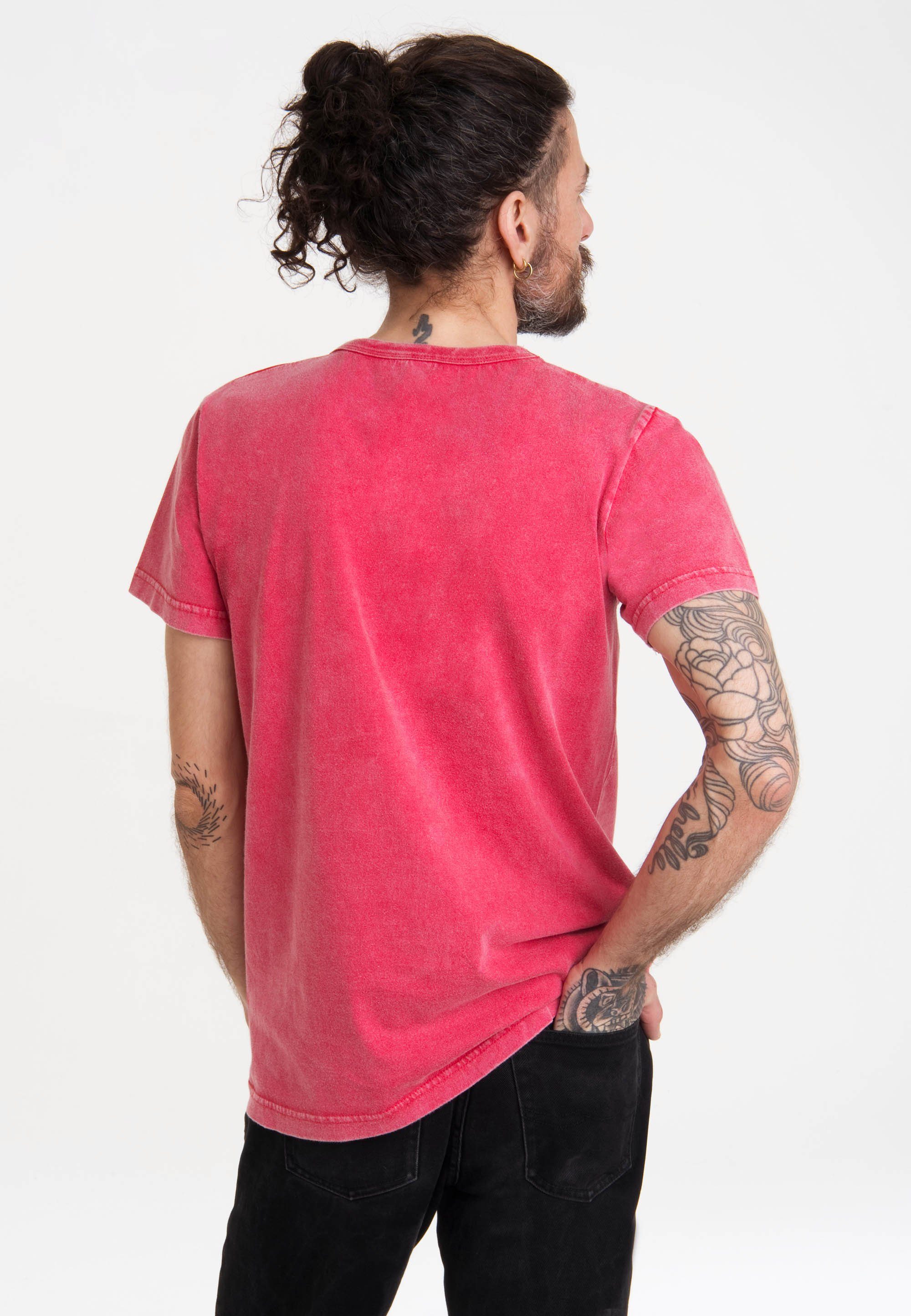 T-Shirt Speedy rot Print mit Gonzales LOGOSHIRT Looney - Tunes lizenziertem