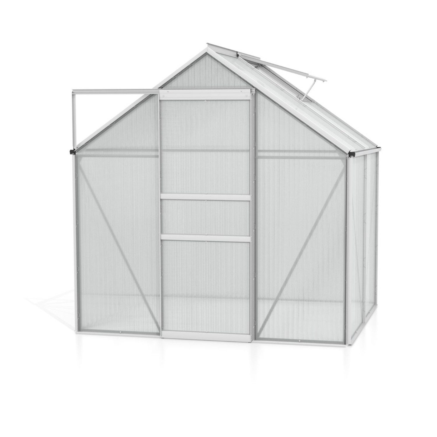 Vitavia Gewächshaus Calypso 3000, 4 mm Wandstärke, mit 4 oder 6 mm Hohlkammerplatten, inkl. Regenrinne