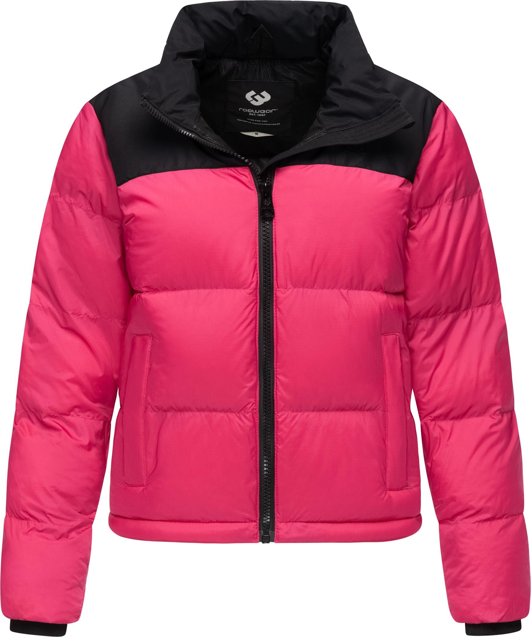 Ragwear Steppjacke Serah stylische Damen Winterjacke im Colourblocking-Design