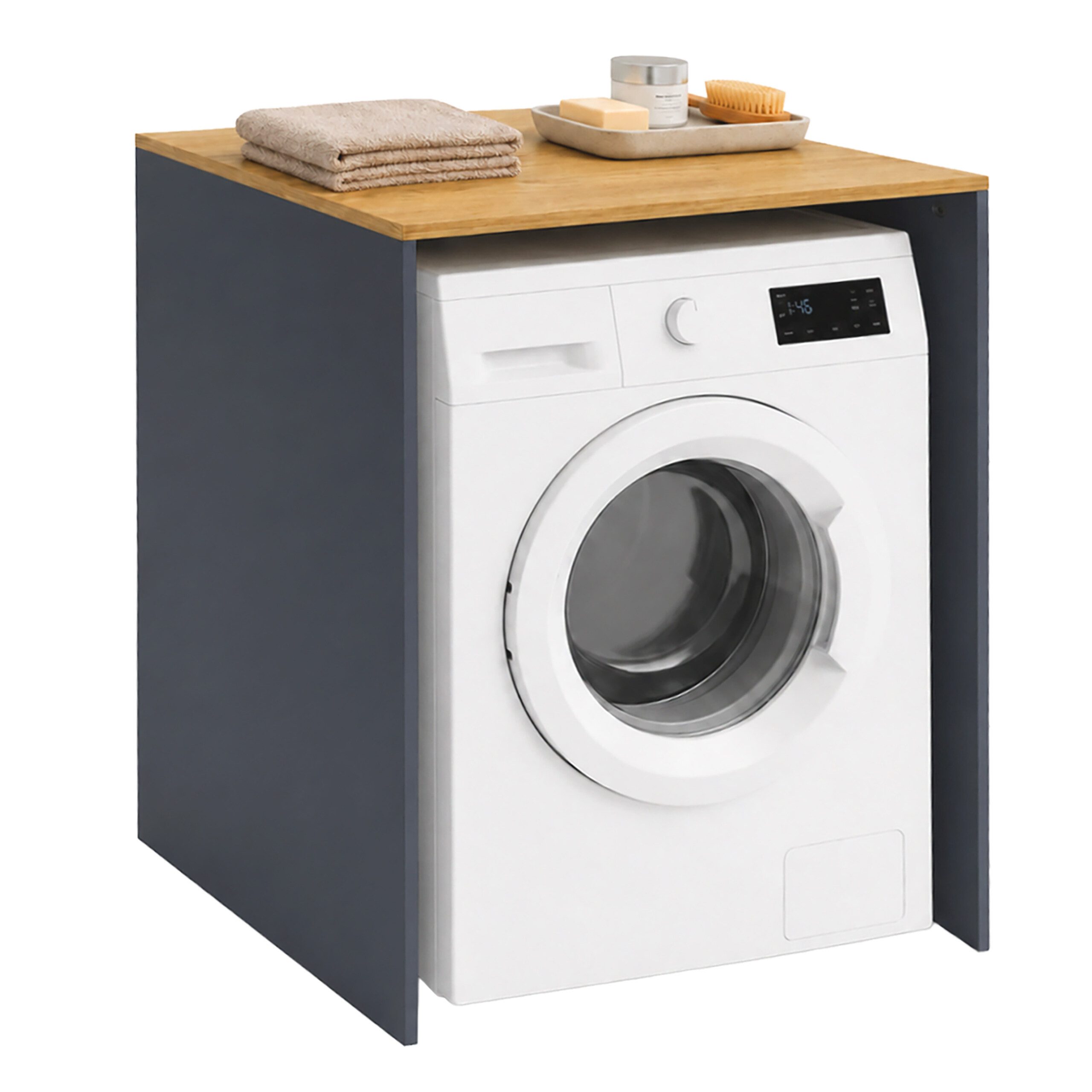 relaxdays Waschmaschinenumbauschrank Waschmaschinenschrank (1-St) Anthrazit