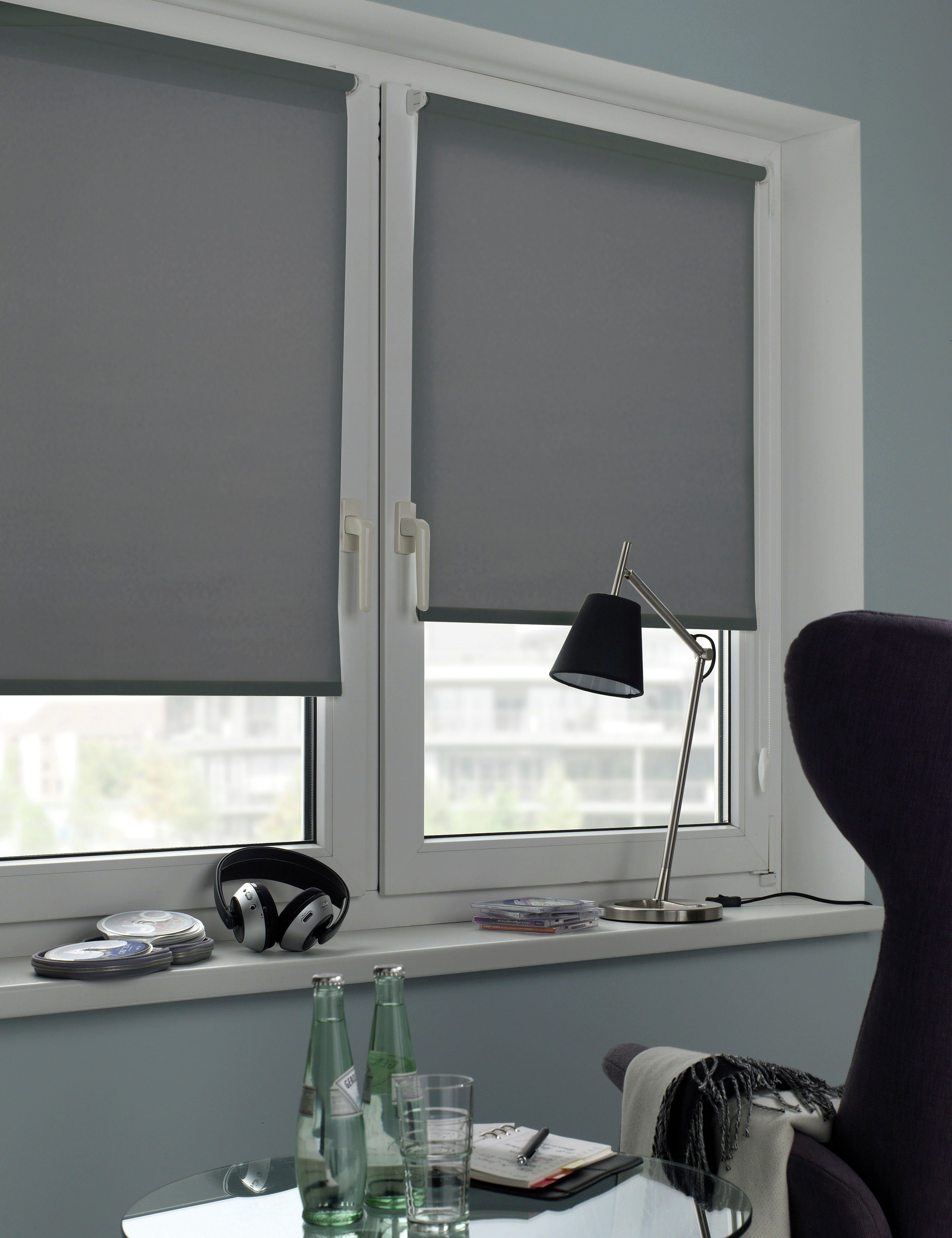 Seitenzugrollo Uni Klemmrollo, my home, verdunkelnd, günstig online kaufen