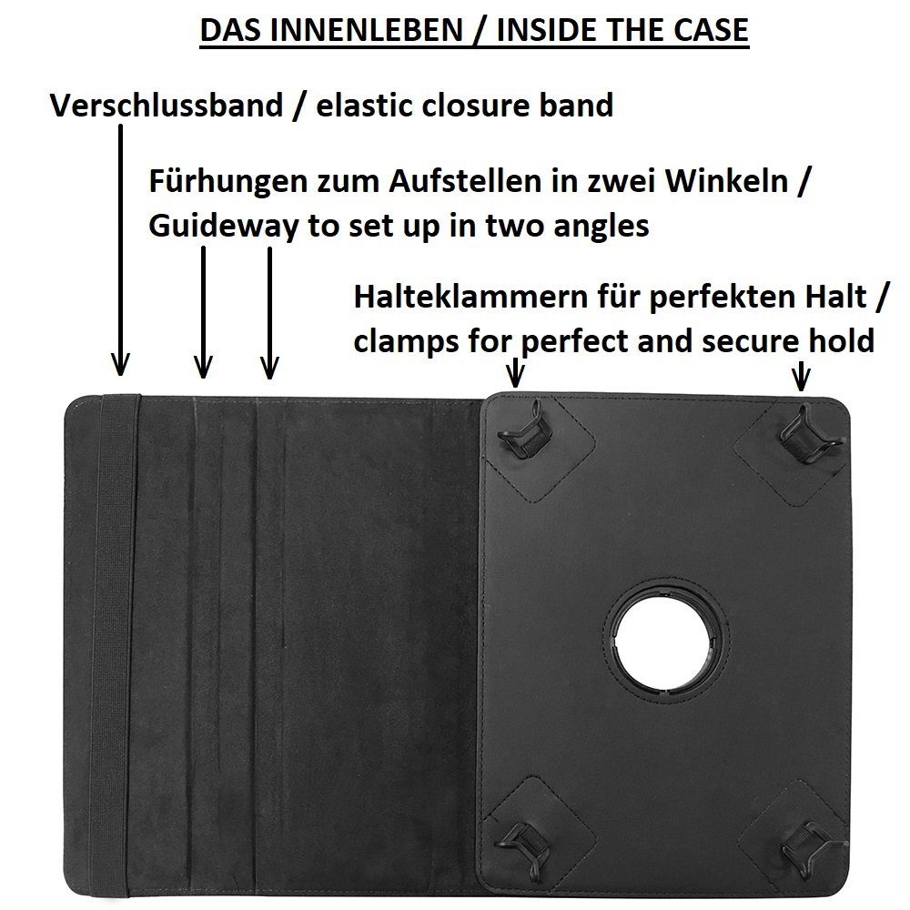 K-S-Trade Tablet-Hülle für Doogee T10 Plus, High quality Schutz Hülle 360° Tablet Case Schutzhülle Flip Cover