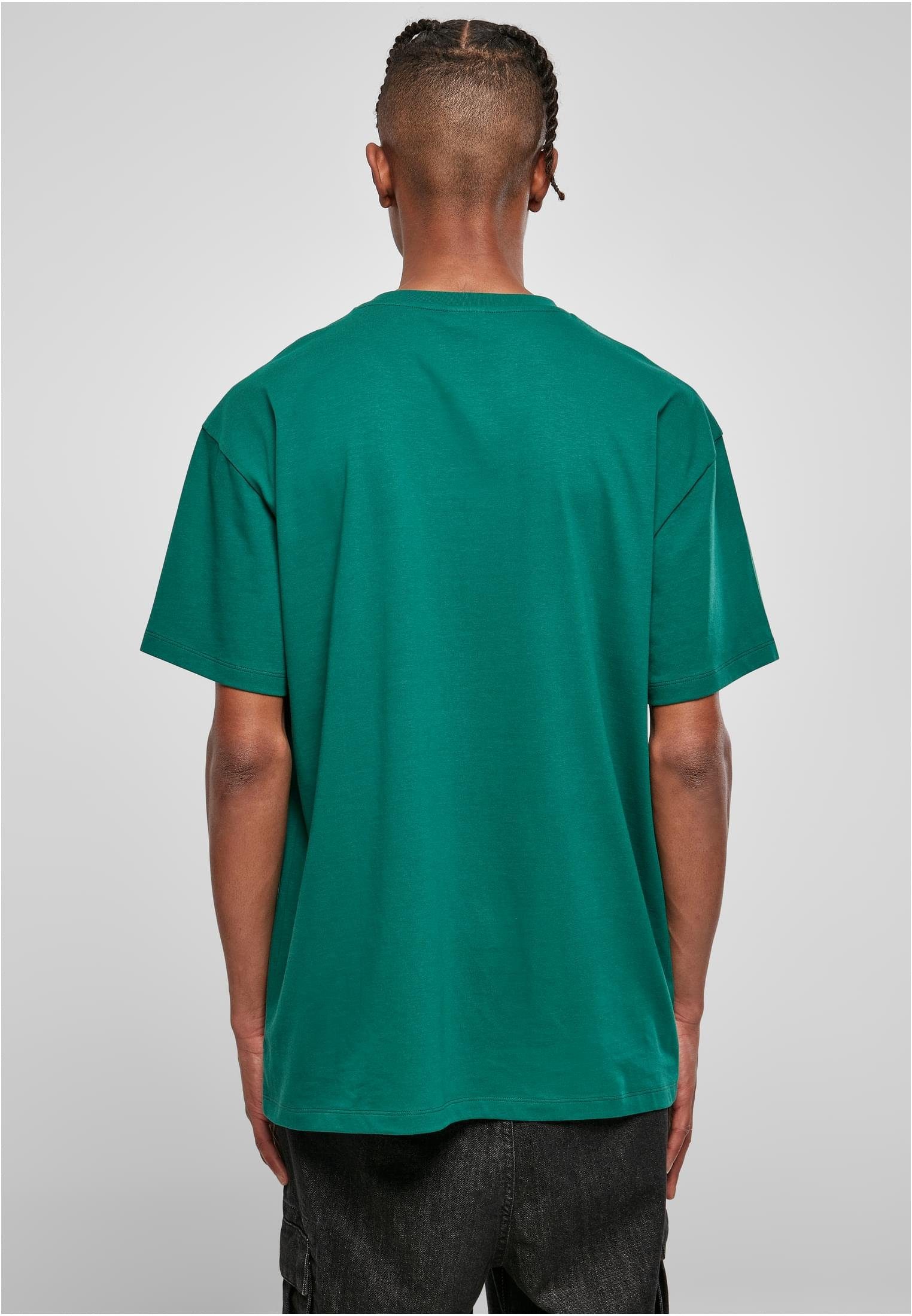 URBAN CLASSICS Kurzarmshirt Organic green (1-tlg) Herren Globe Logo Tee