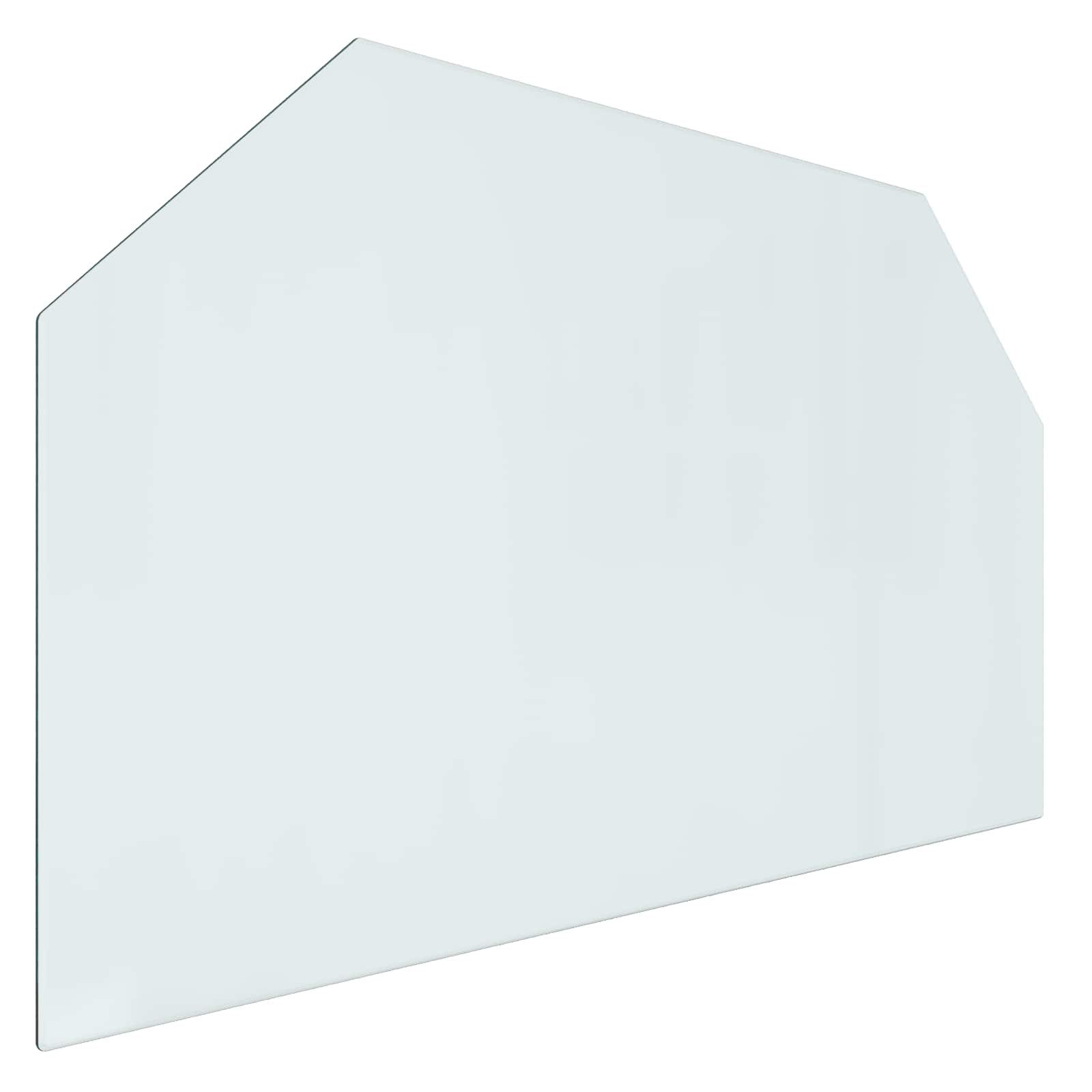 vidaXL Bodenplatte Feuerstelle Glasplatte Transparent 100 x 60 cm Glas, (1-St)