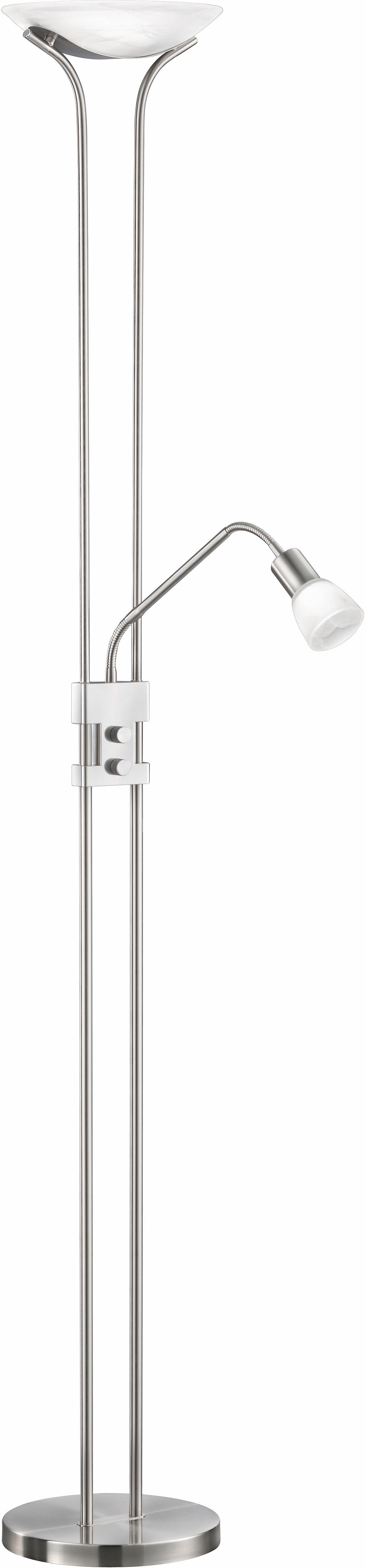 TRIO Leuchten LED Deckenfluter Santo II, Dimmfunktion, Lesearm, LED fest in günstig online kaufen