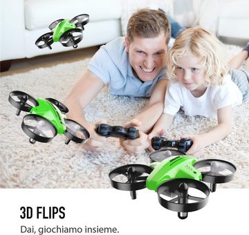 ATOYX Mini-Drohne für Kinder 66C, 3 Geschwindigkeitsstufen, 3D-Flip-Schutz Drohne (360°-Schutz, Höhe-Funktion, Headless-Modus, bestes Geschenk)