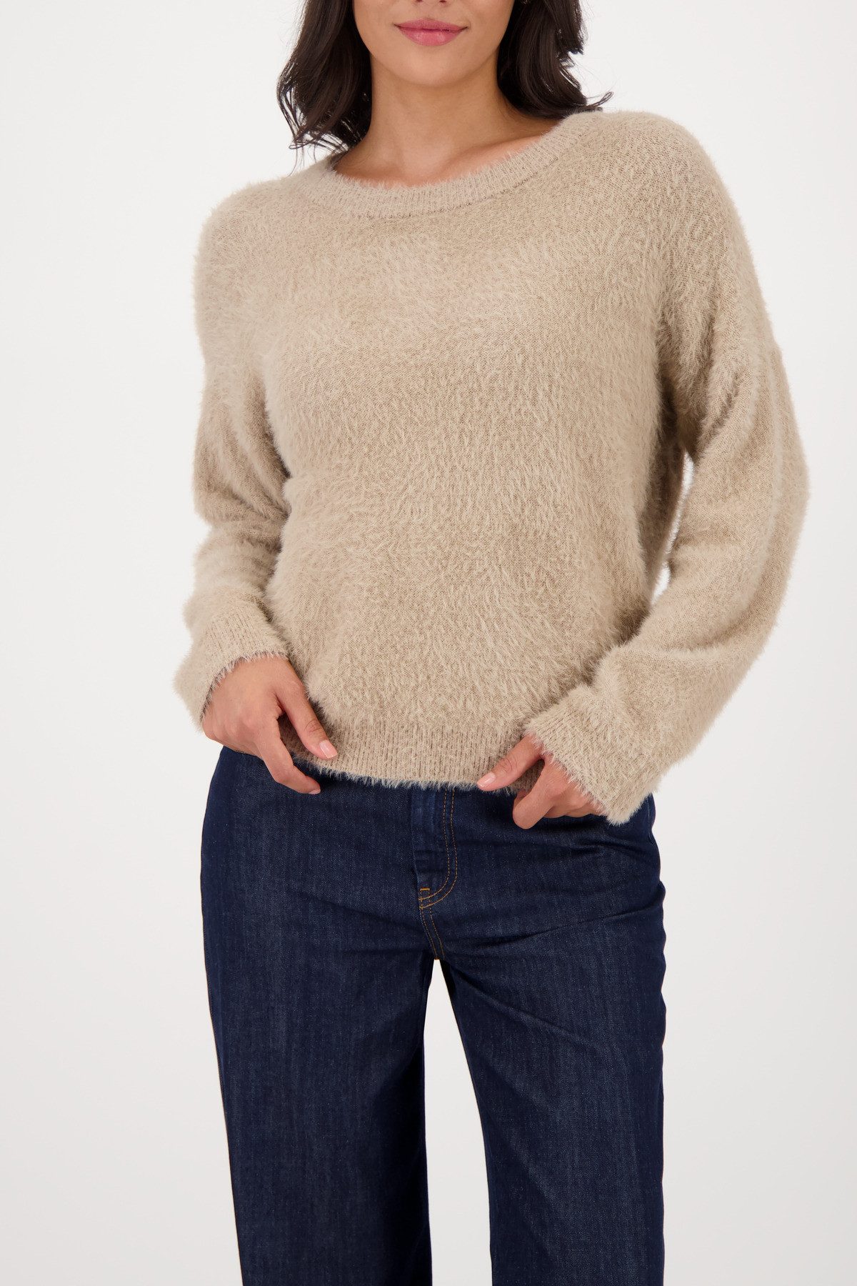 Monari Strickpullover Pullover Plüsch Regular fit günstig online kaufen