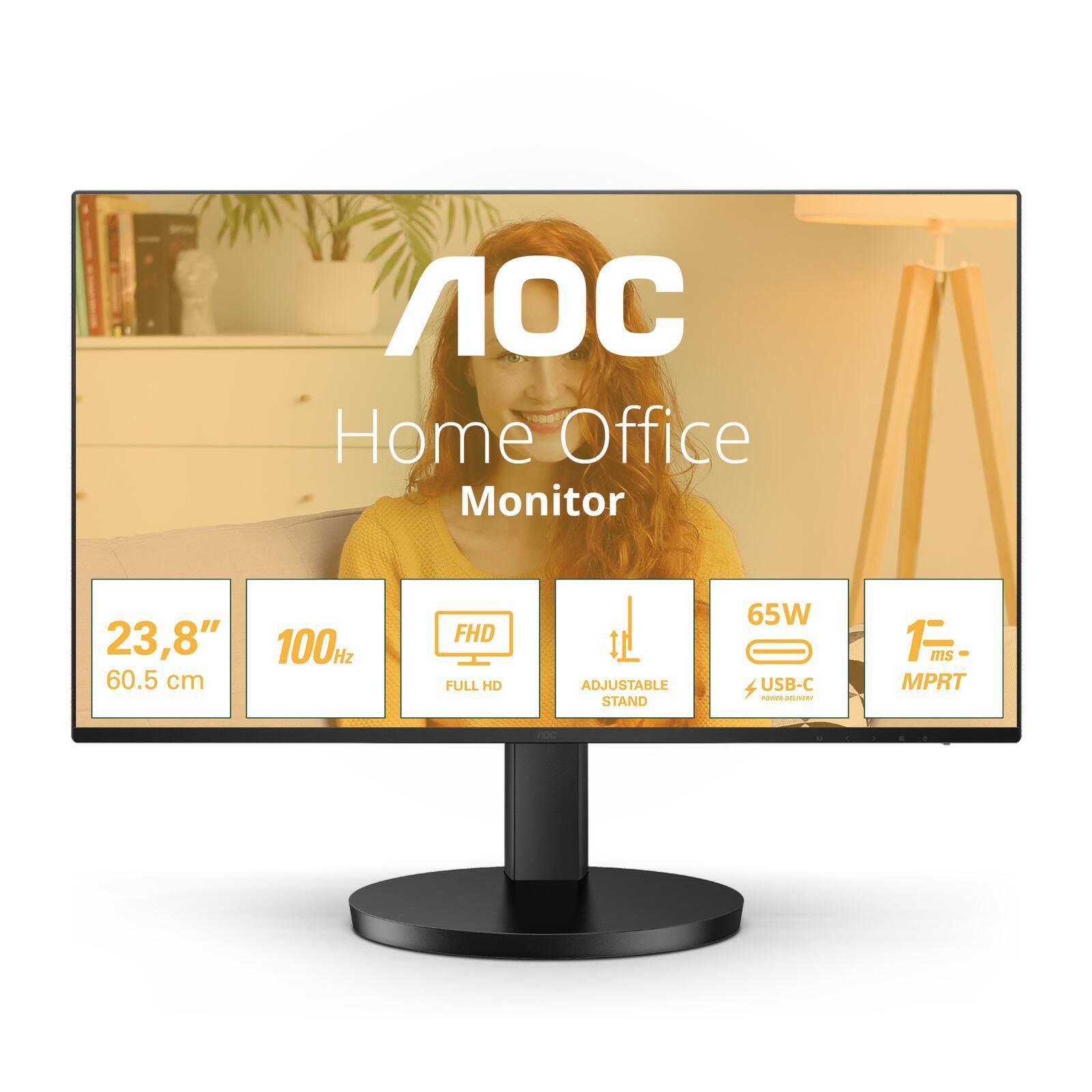 AOC 24B3CF2 LED-Monitor (1920 x 1080, 1 ms Reaktionszeit, 100 Hz, IPS Panel)