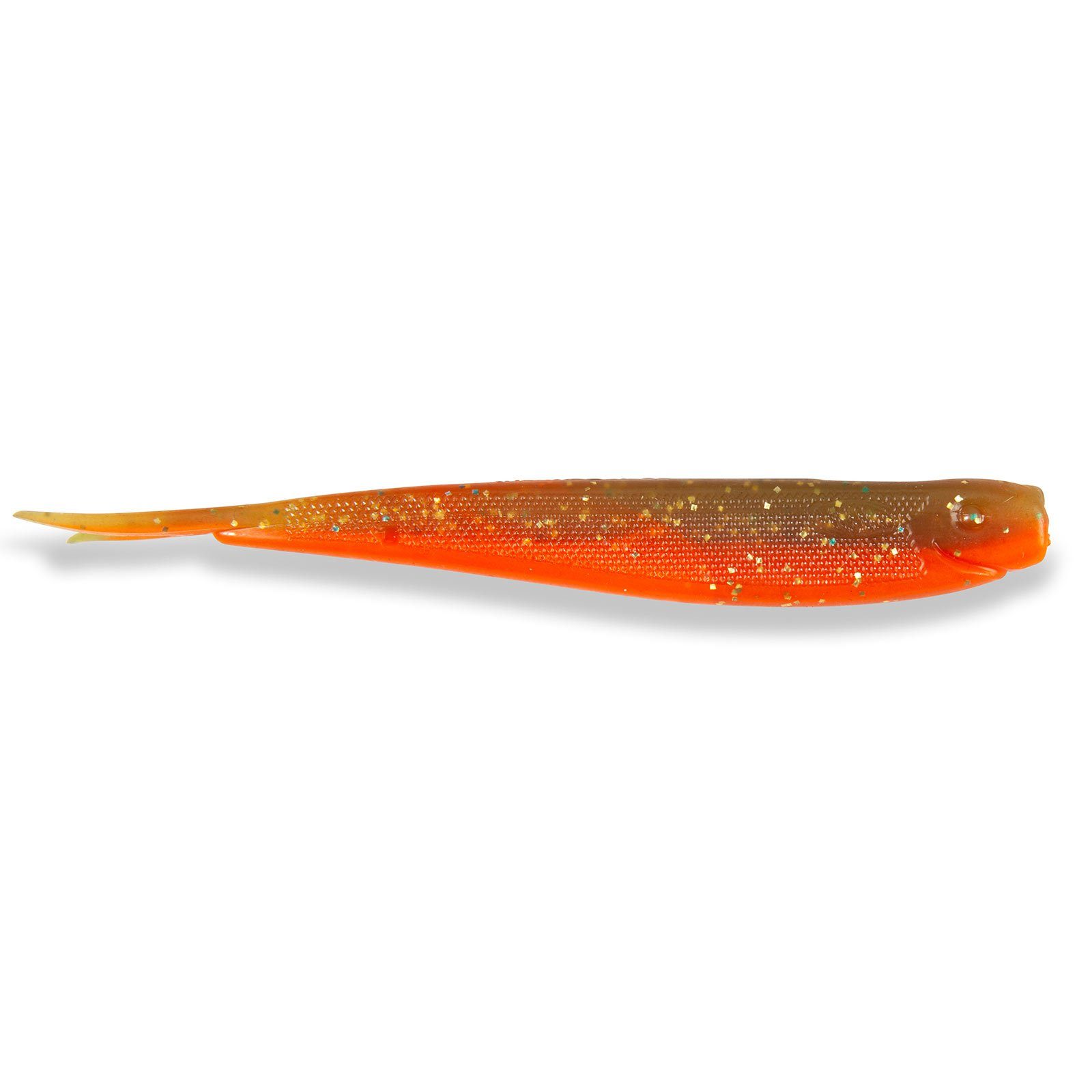 Claw Moby Moby Iron 12,5cm Stück V-Tail 2.0 UV Gummifische Orange Motoroil Toxic Softbaits Sänger Non Kunstköder, 1