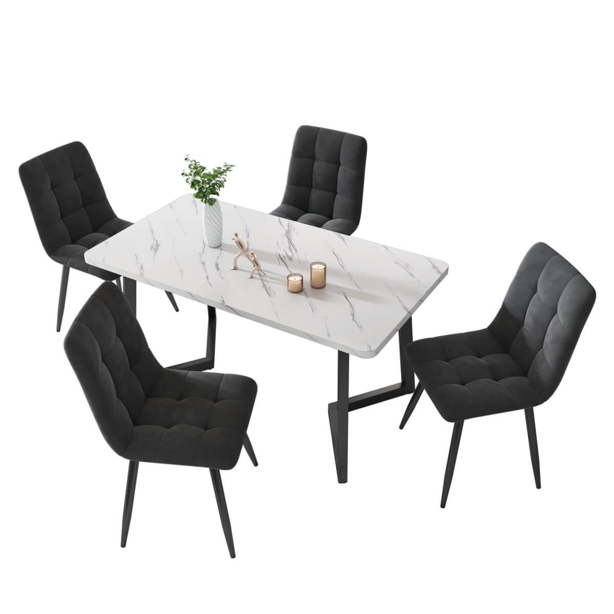 Furnishings Home Esszimmerstuhl Polsterstuhl 4er Set, gepolstert & gesteppt günstig online kaufen