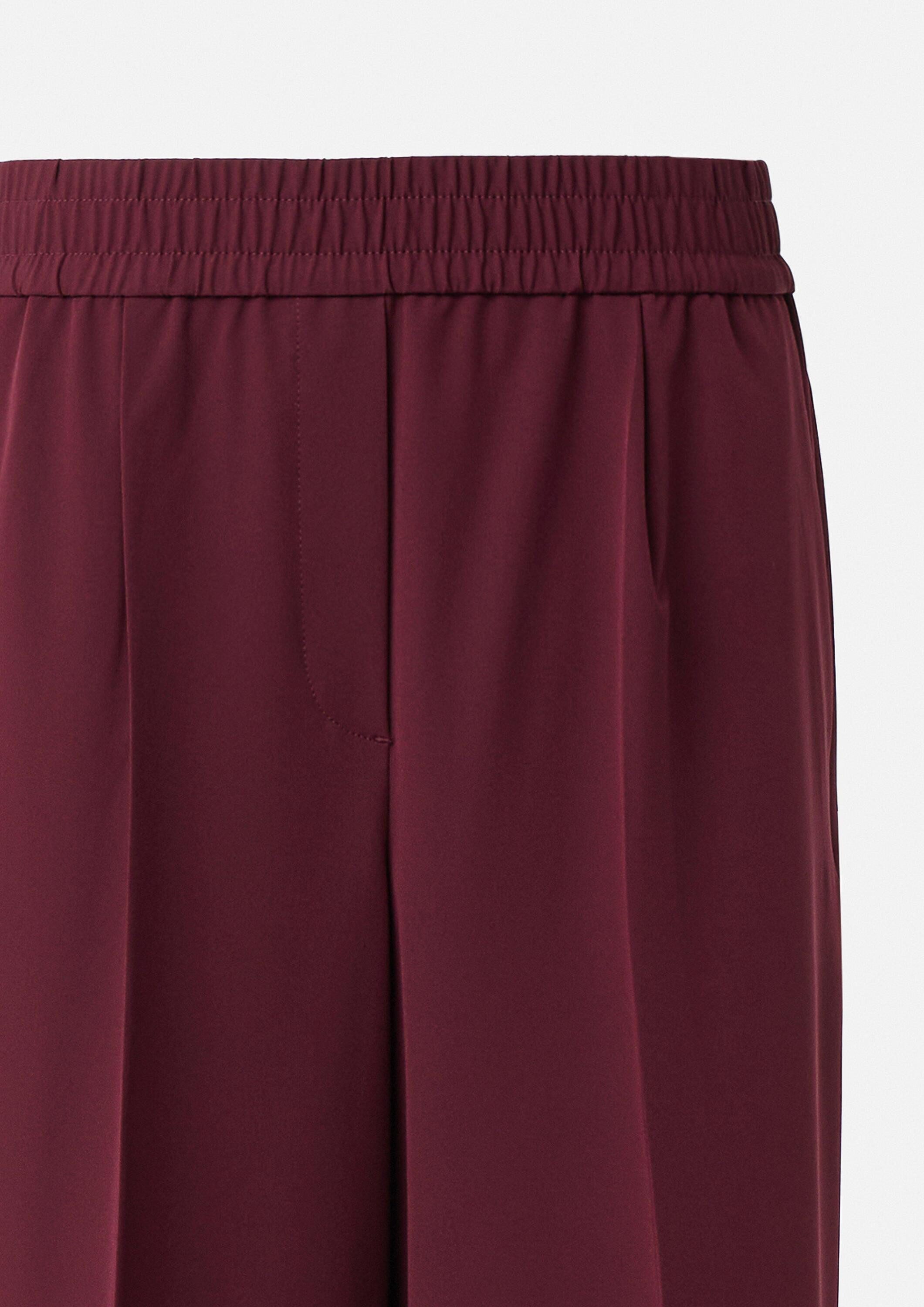 comma Chinos Hose Wide-Leg-Hose aus Jersey mit Elastikbund