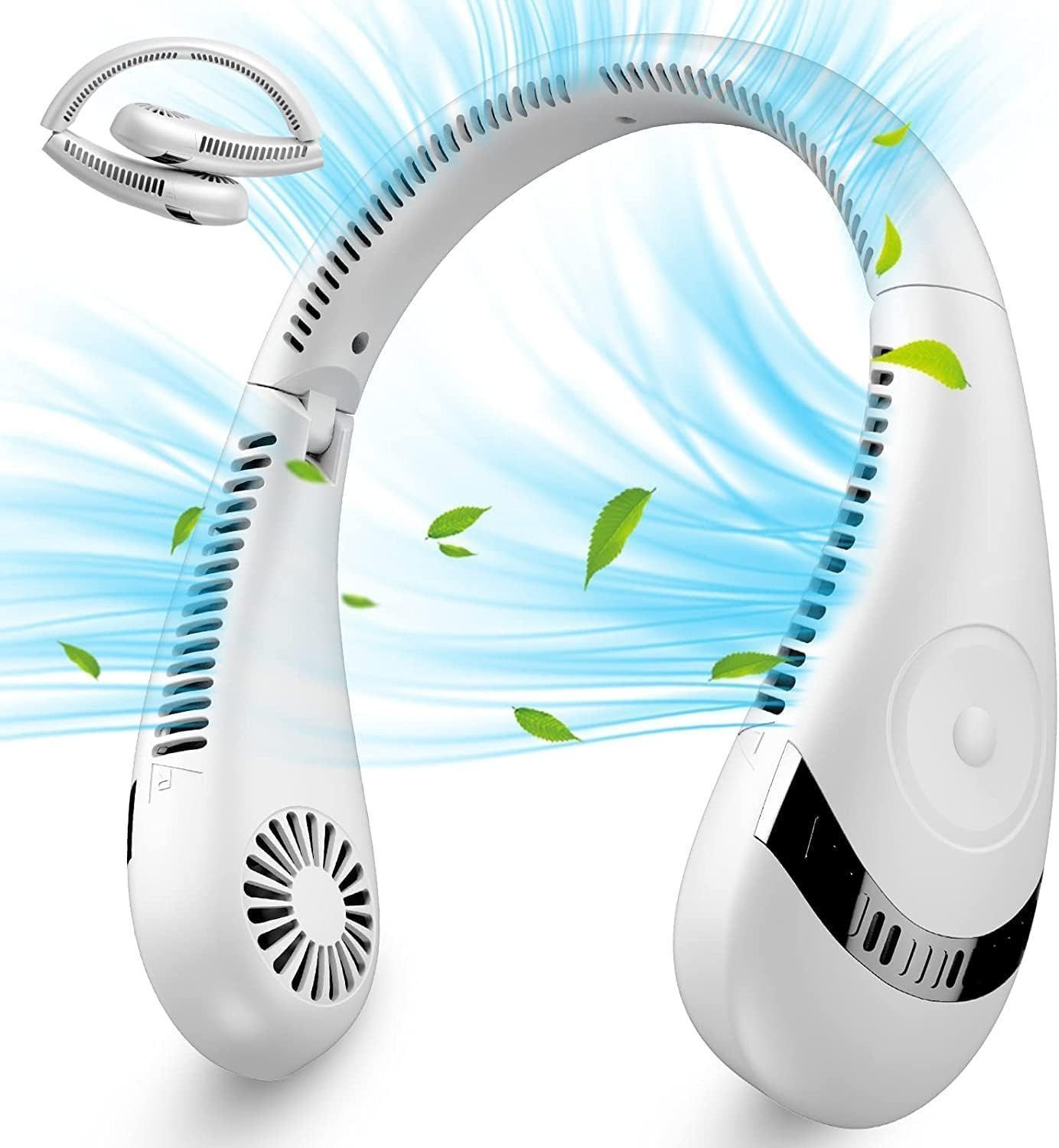 Mini USB-Ventilator Hals Ventilator, 5000mAh Tragbarer Halsventilator