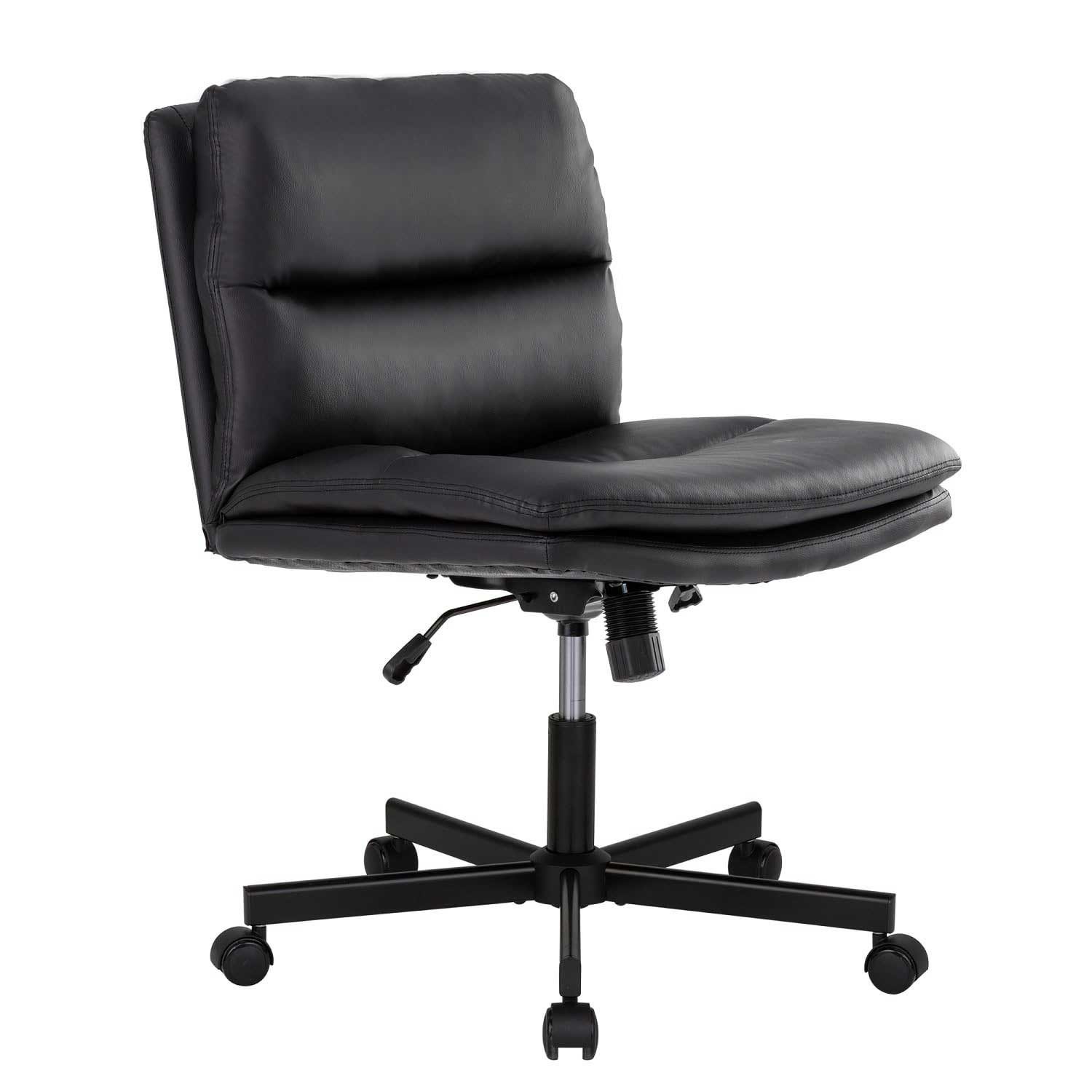 UEV Bürostuhl ohne Arm, Schneidersitz Schreibstuhl mit Rollen (Lesesessel m günstig online kaufen