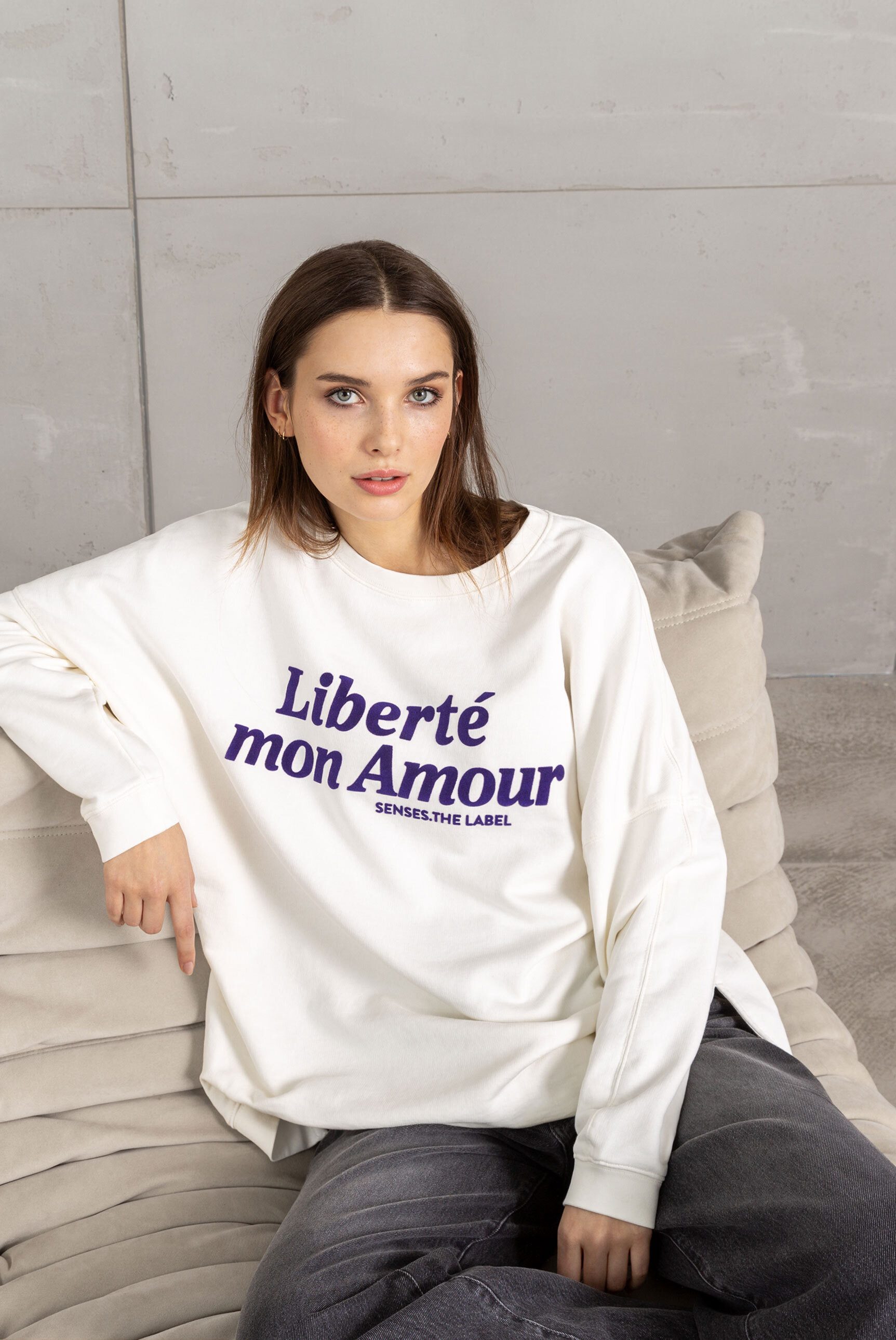 SENSES.THE LABEL Sweater mit Seitenschlitze