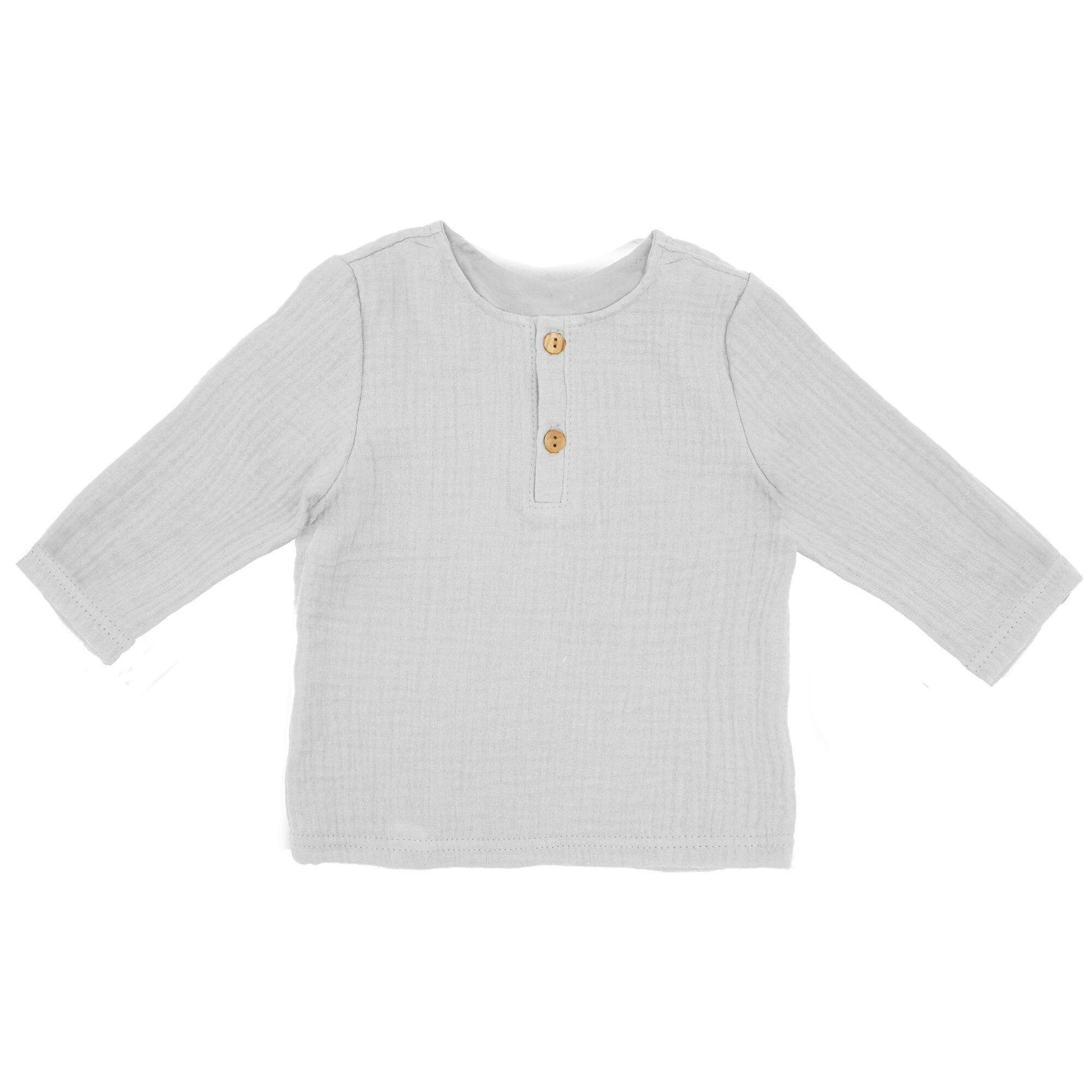 MAXIMO Kurzarmhemd GOTS BABY BOY-Hemd, Langarm Musselin