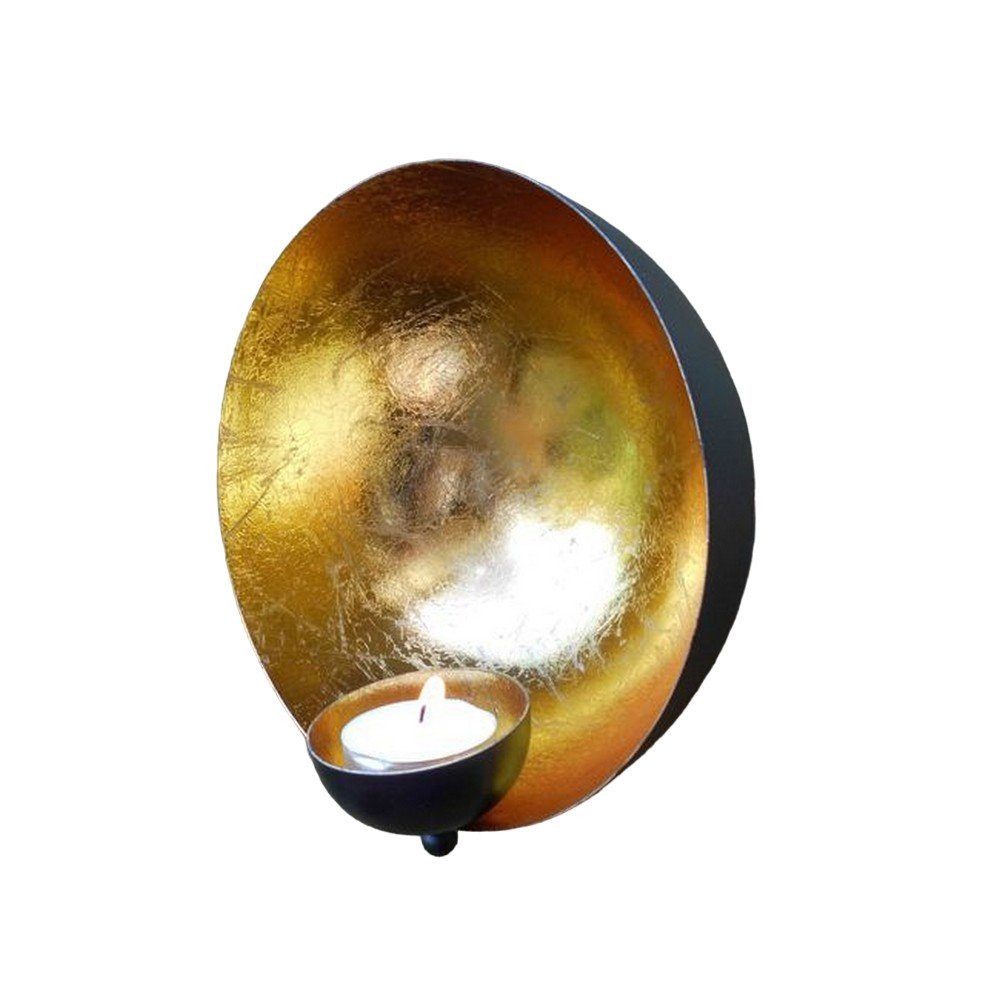 Deko-Impression Wandkerzenhalter Wandkerzenhalter Teelichthalter für Wand. Eisen goldfarbig foliert (1 St)