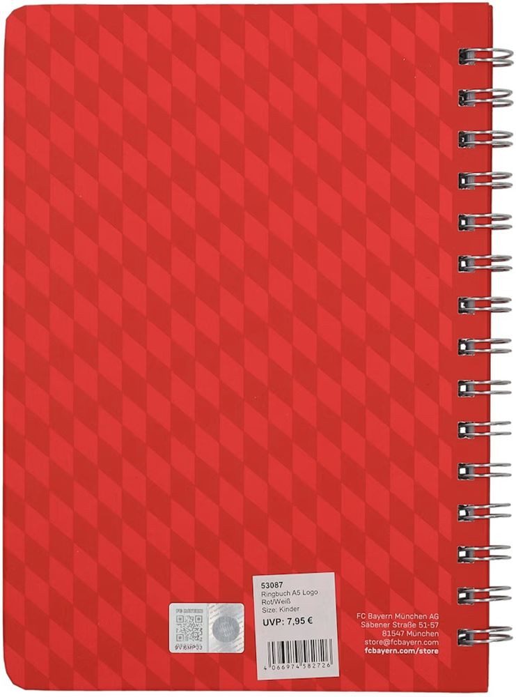 FC Bayern München Ringbuchmappe Ringbuch A5 Logo