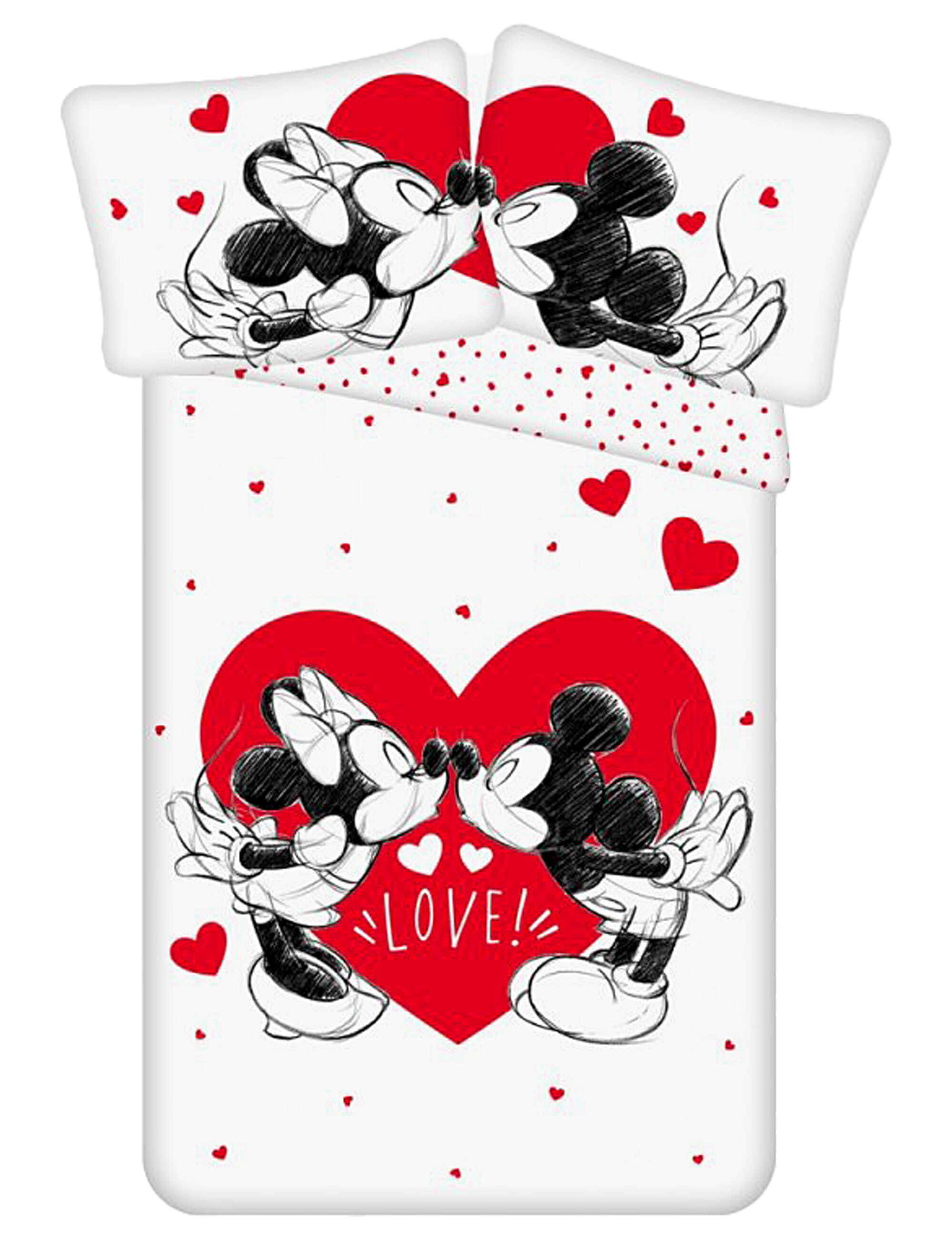 Kinderbettwäsche Bettwäsche Mickey Mouse, Minnie Mouse, Aptex, 1 teilig