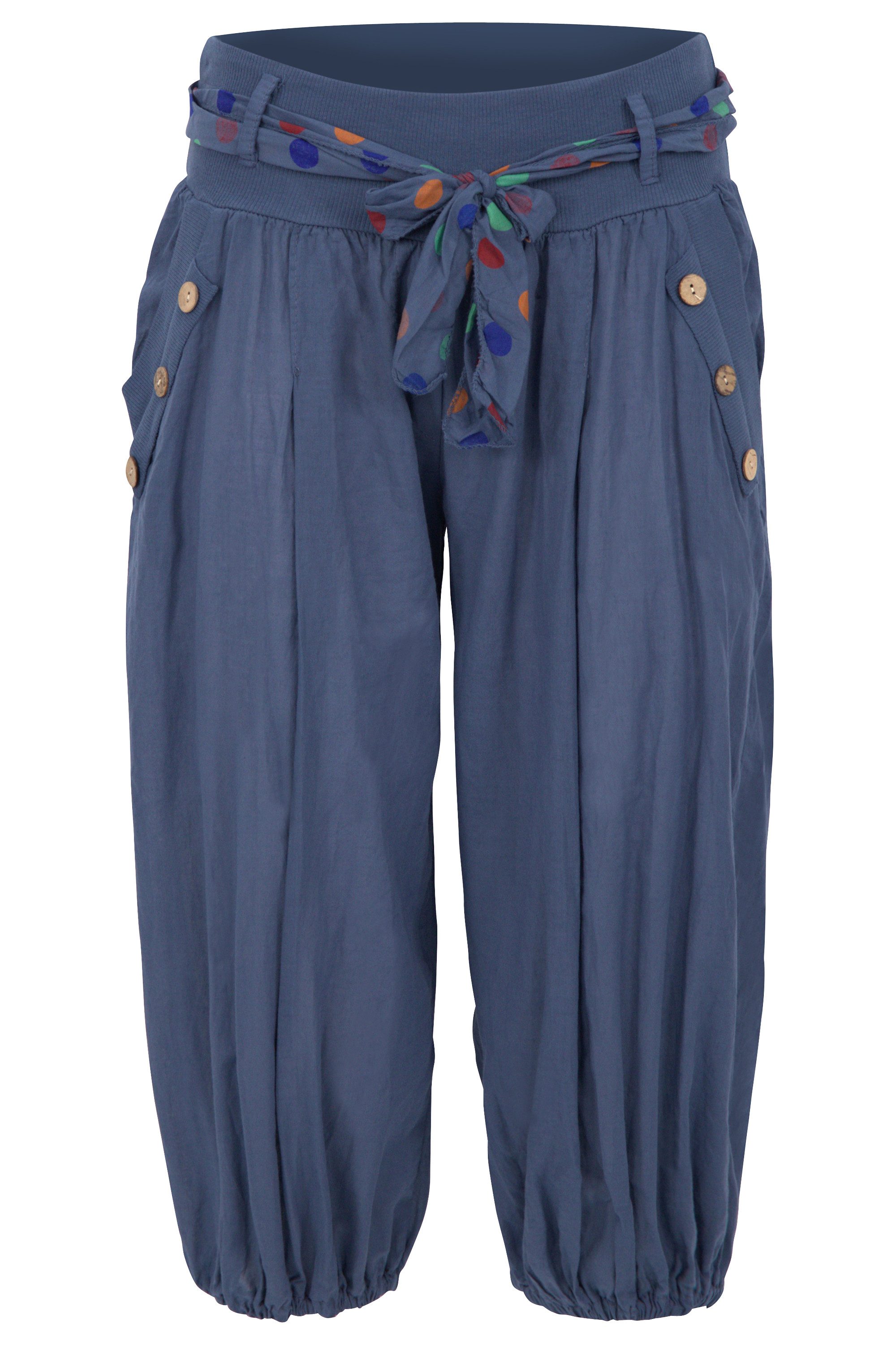Caprihose malito Damen Pumphose in Unifarben, lässige kurze Hose, Bermuda für