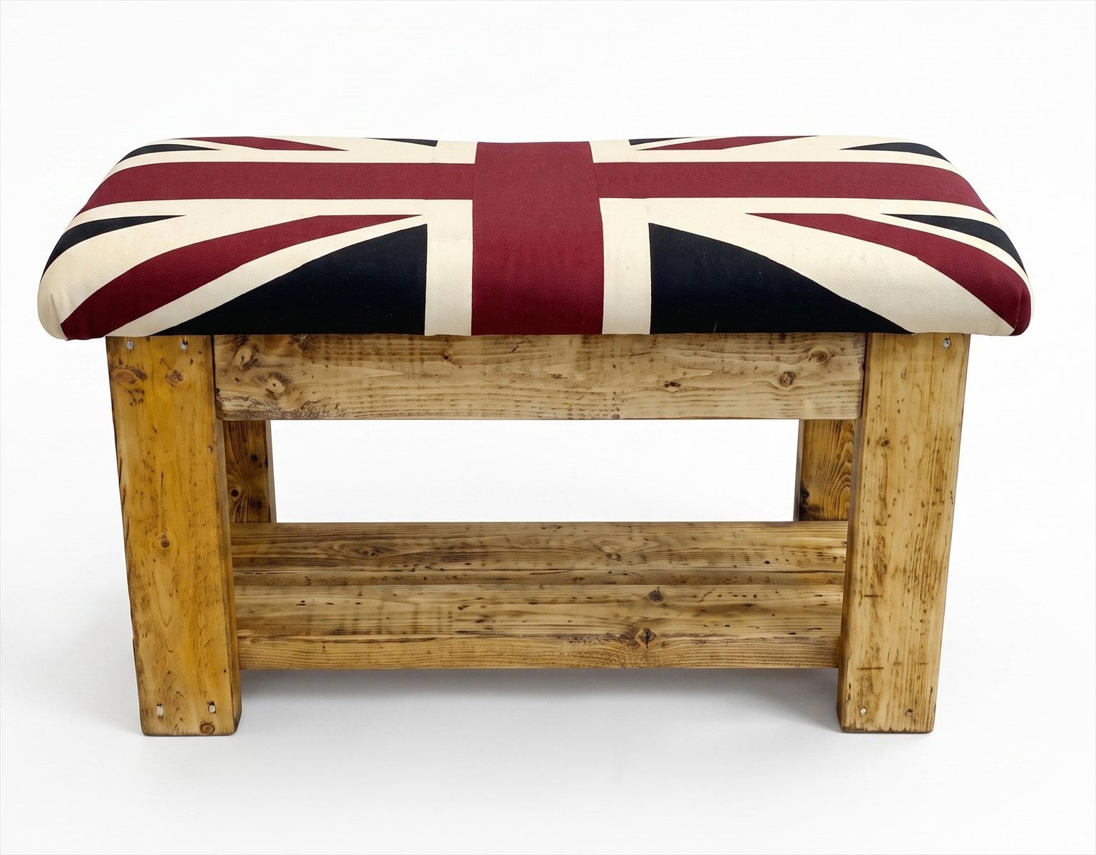 JVmoebel Polsterbank Union Jack Polsterbank British Style Vintage Textil Sitzbank Retro (Polsterbank, 1-St., 1-tlg)