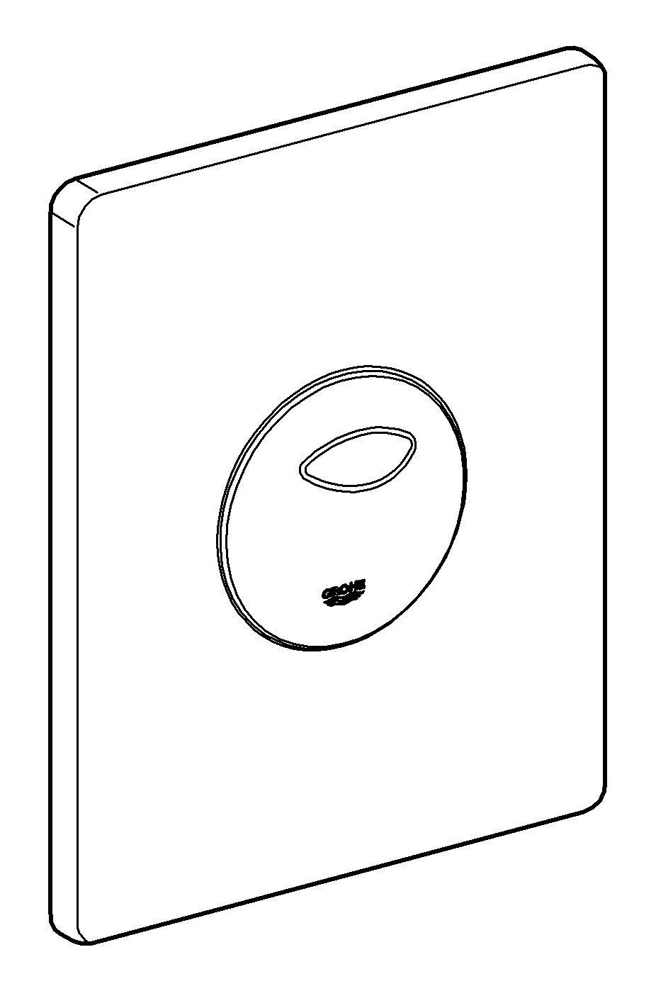 Grohe Betätigungsplatte Skate, WC-Abdeckplatte für 2-Mengen- und Start & Stopp-Betätigung - Alpinweiß