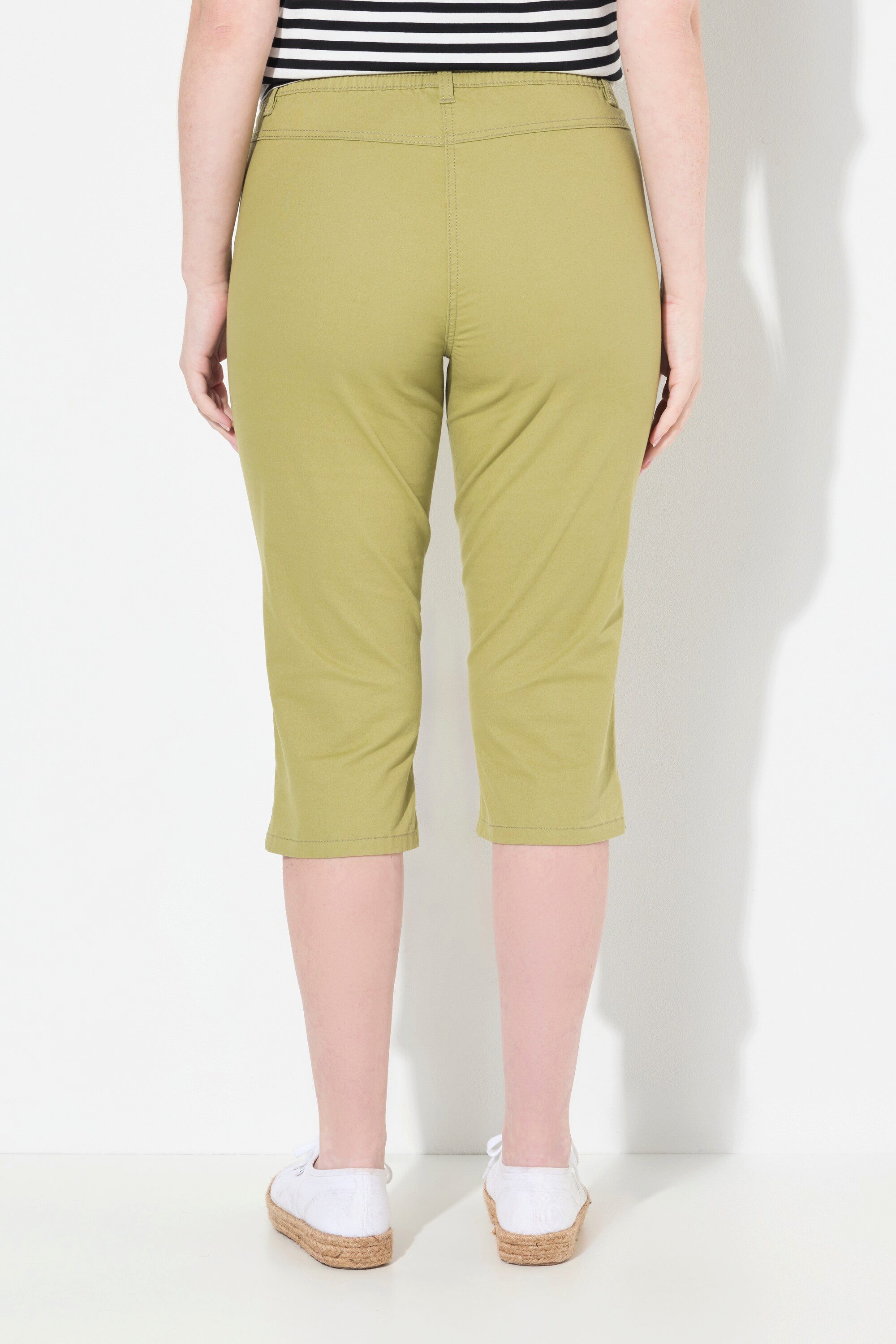 Ulla Popken Jeggings Caprihose Saumschlitze Gürtelschlaufen