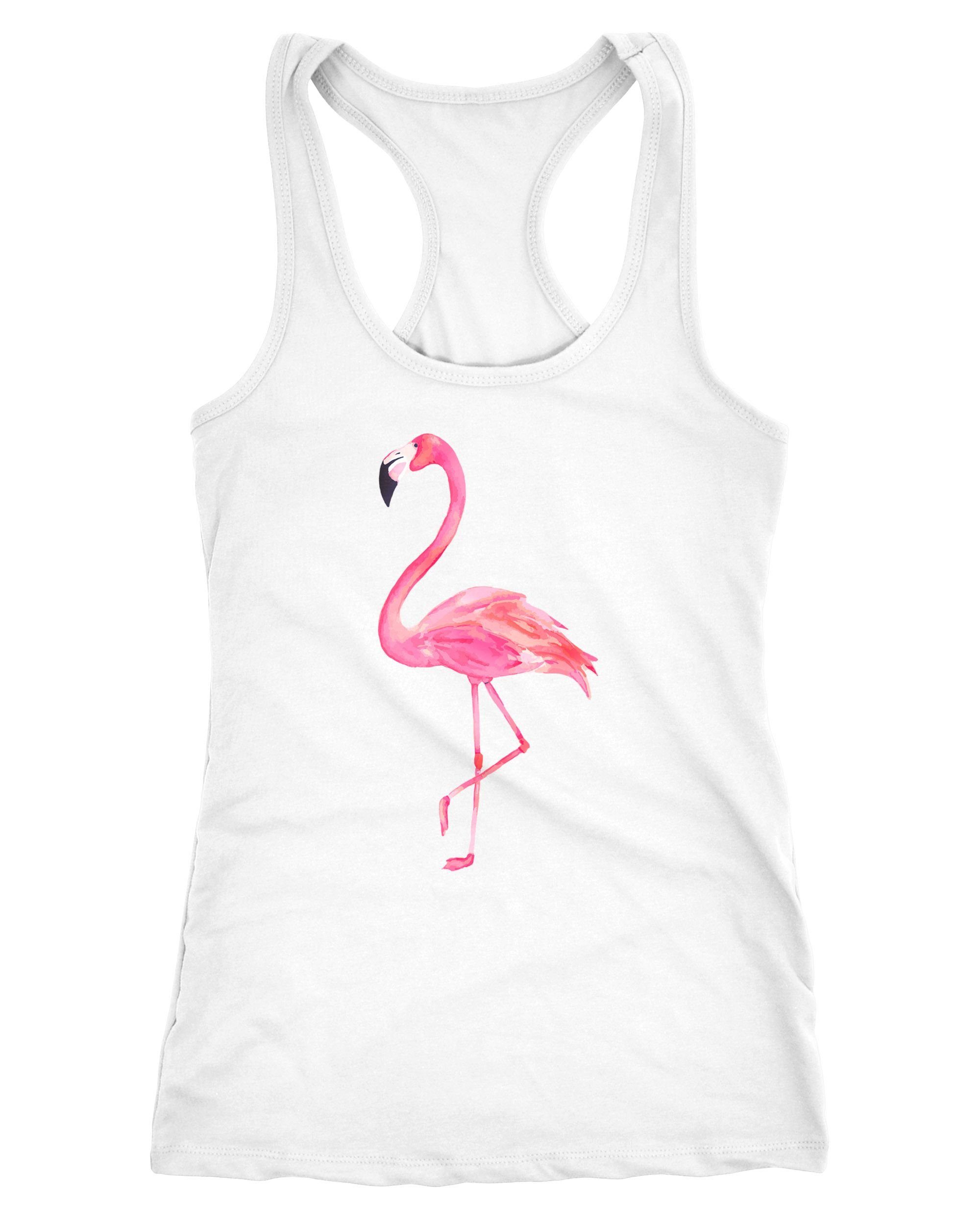 Tanktop Damen Tank-Top Flamingo Racerback Trägertop Neverless®